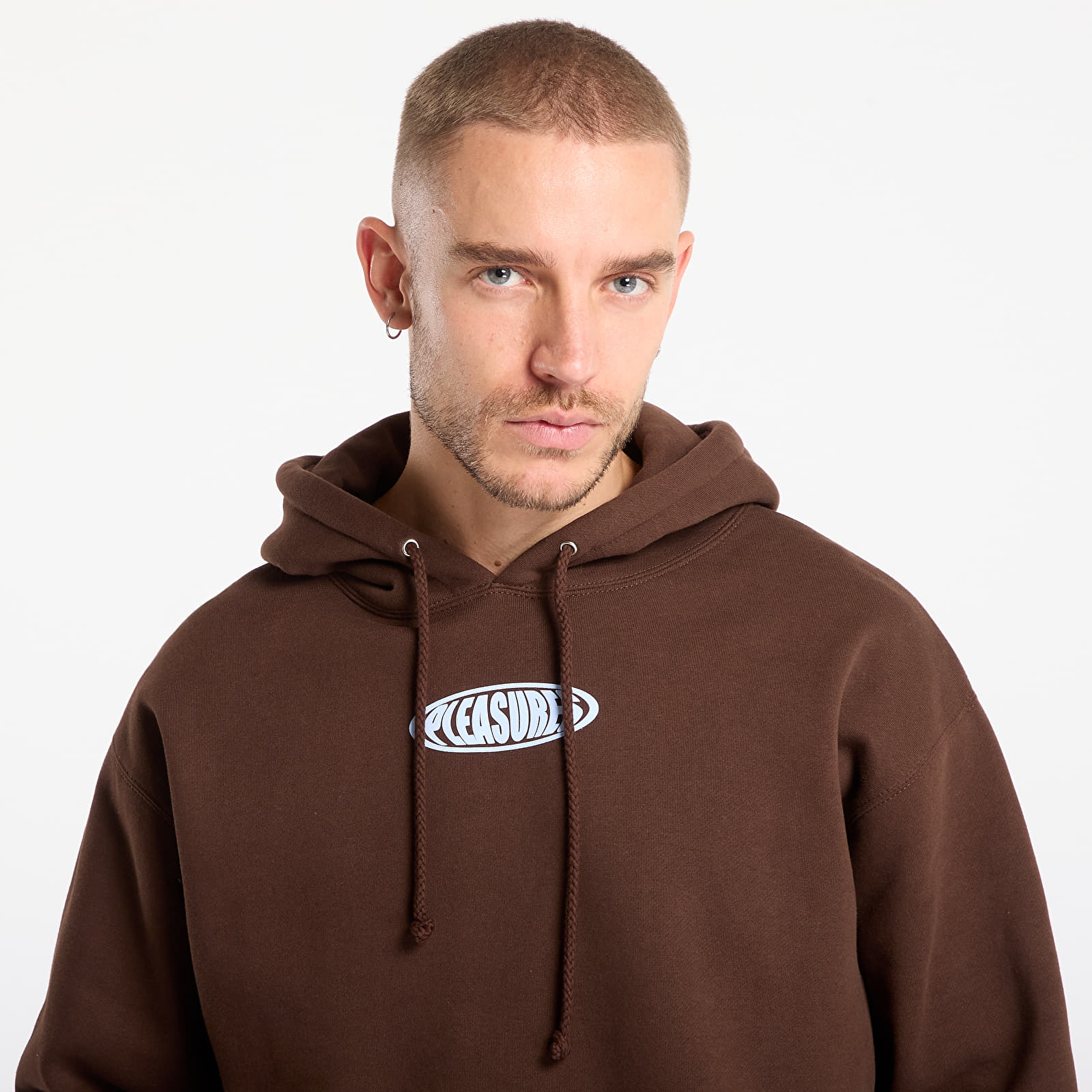 Meeste kapuutsiga dressid PLEASURES Overview Hoodie Brown