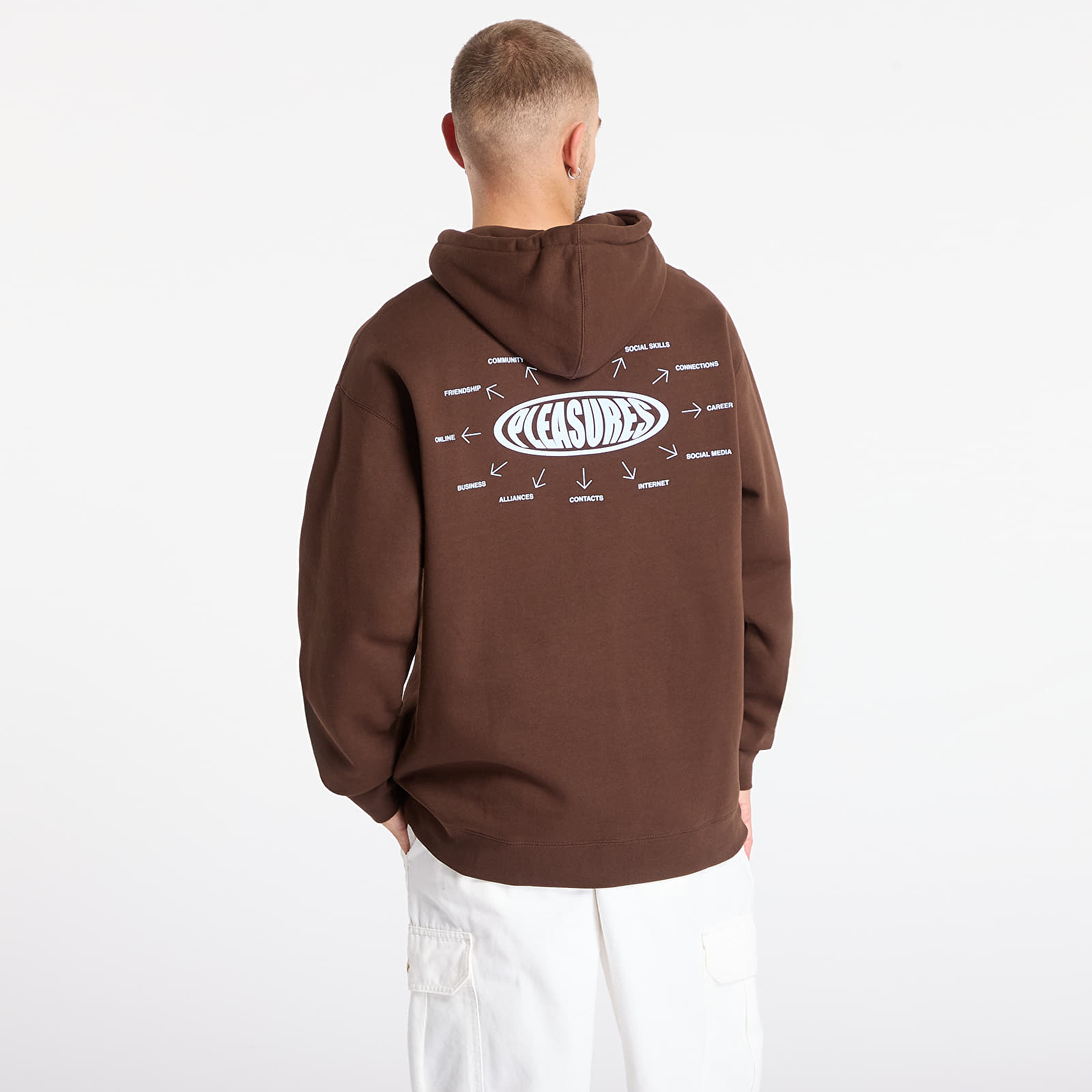 Meeste kapuutsiga dressid PLEASURES Overview Hoodie Brown
