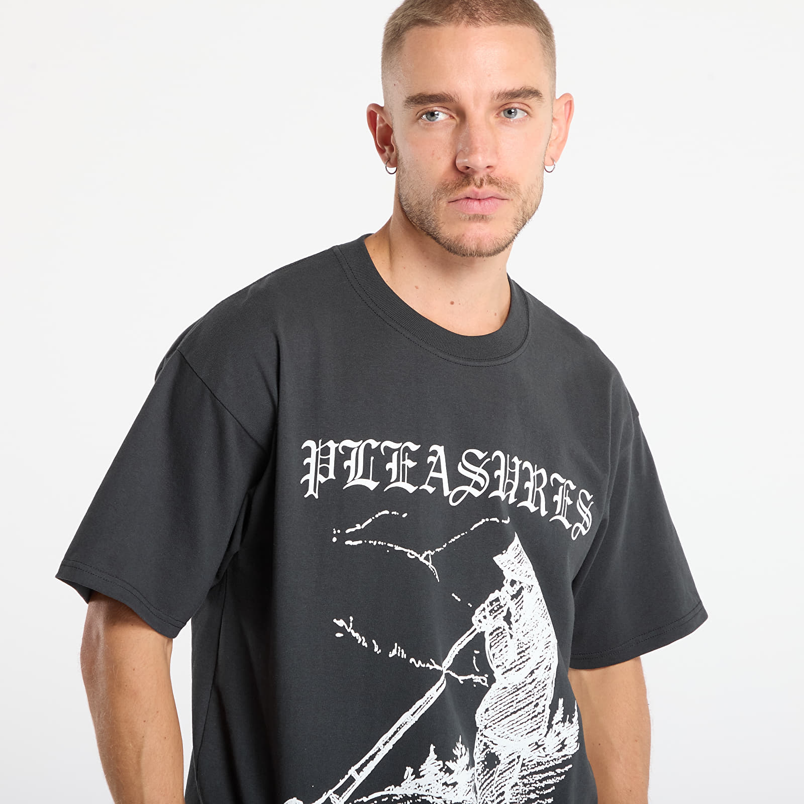T-shirts til mænd PLEASURES Pipe T-Shirt Vintage Black