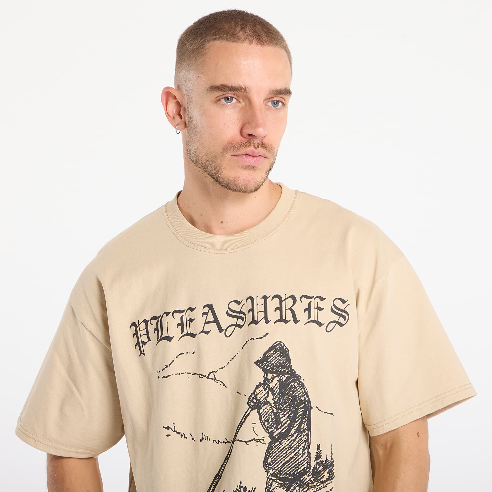Men's T-shirts PLEASURES Pipe T-Shirt Sand