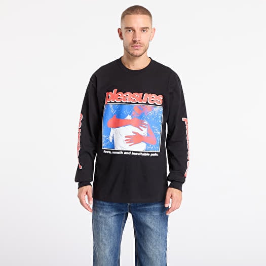 T-särk PLEASURES Embrace Long Sleeve Pigment Black