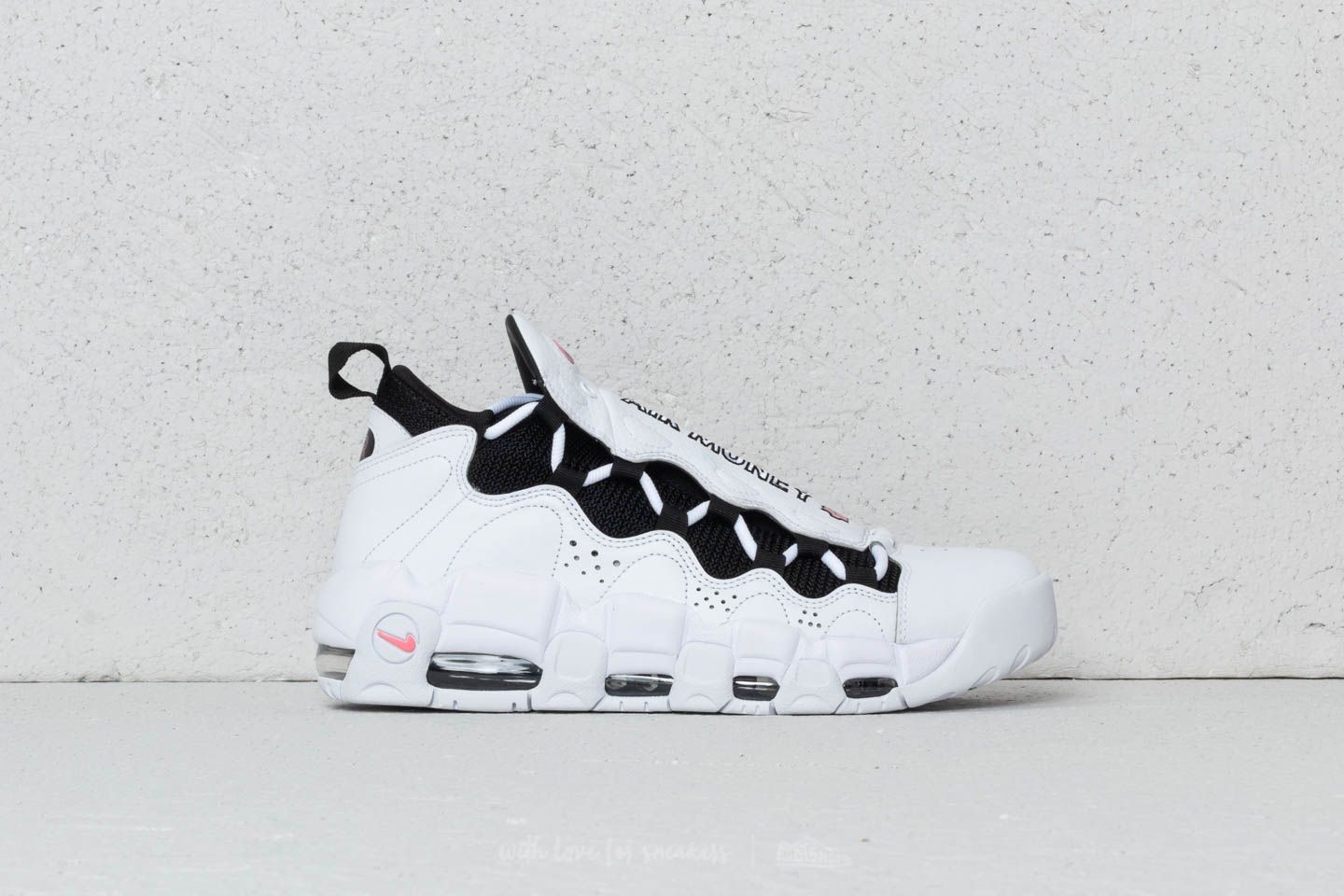 Men s shoes Nike Air More Money White Black Coral Chalk White