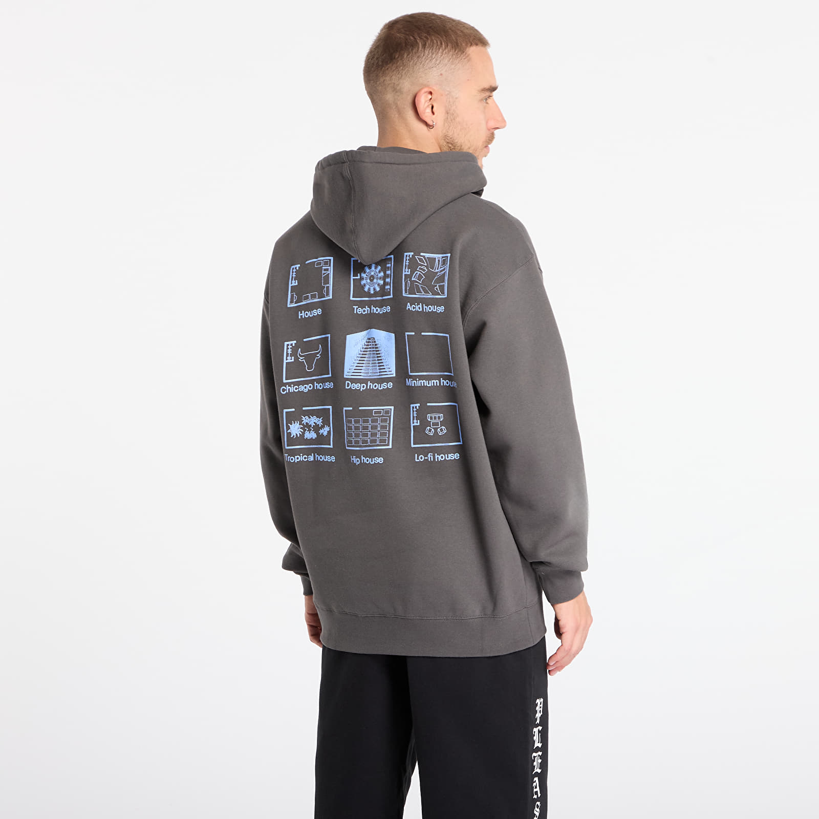 Men's hoodies PLEASURES House Blend Hoodie Charcoal