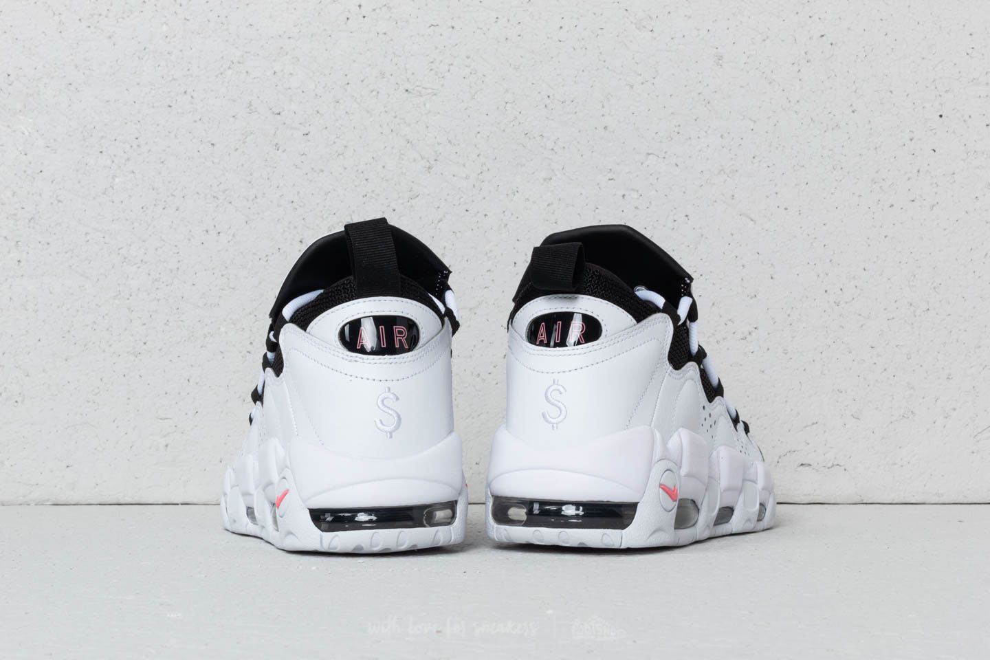 Air more money white black cheap coral chalk