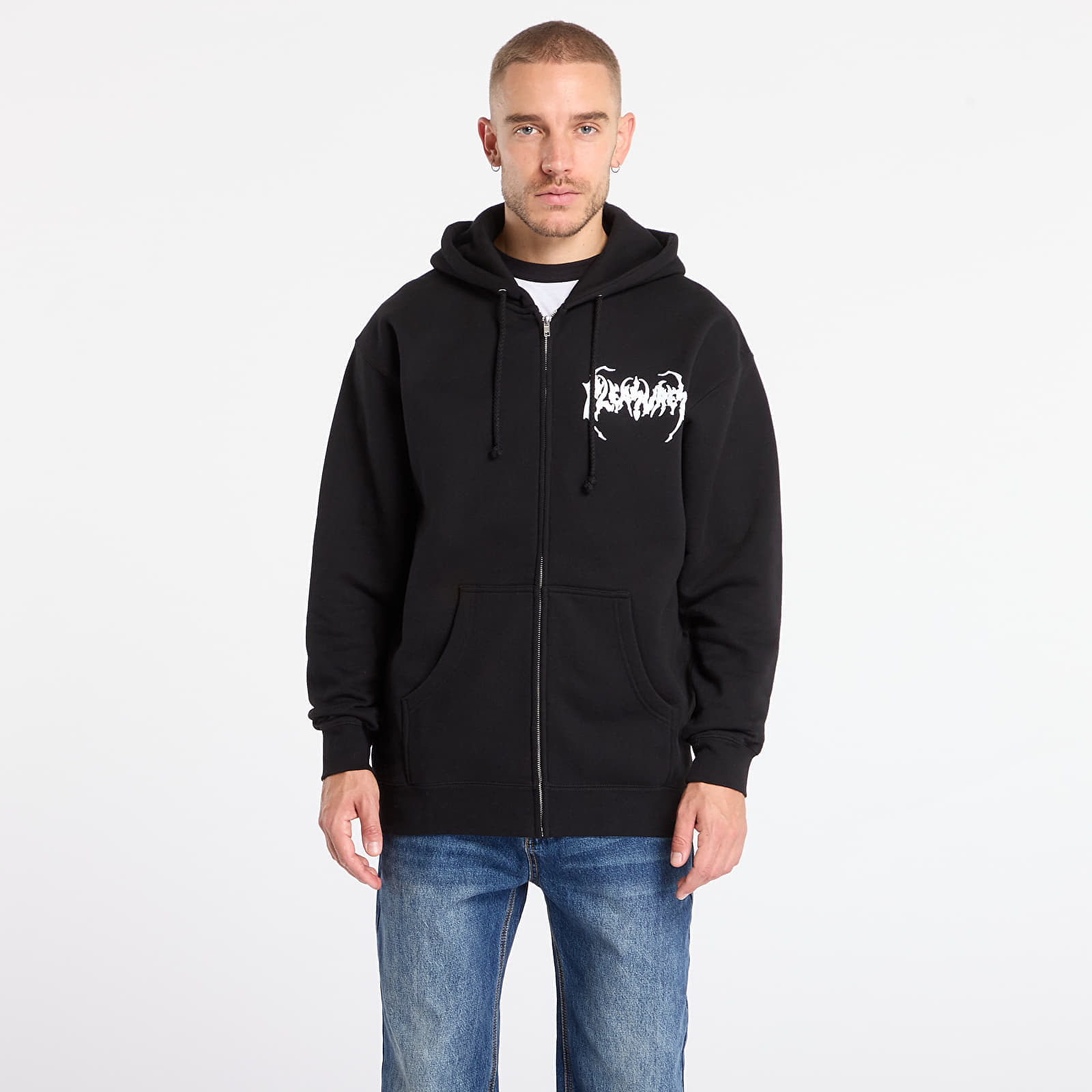 Sweatshirt PLEASURES Pond Zip Hoodie Black XL