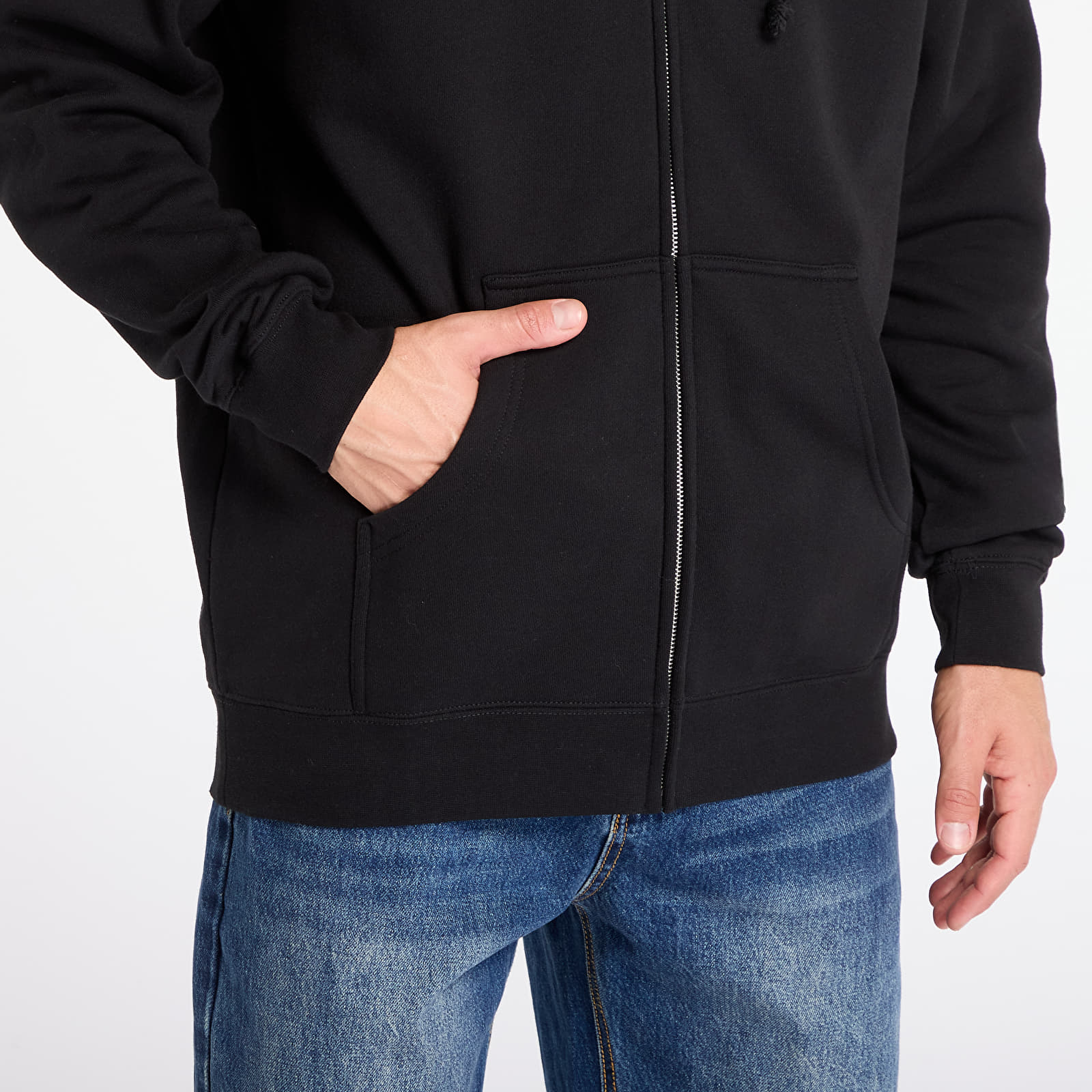 Meeste kapuutsiga dressid PLEASURES Pond Zip Hoodie Black