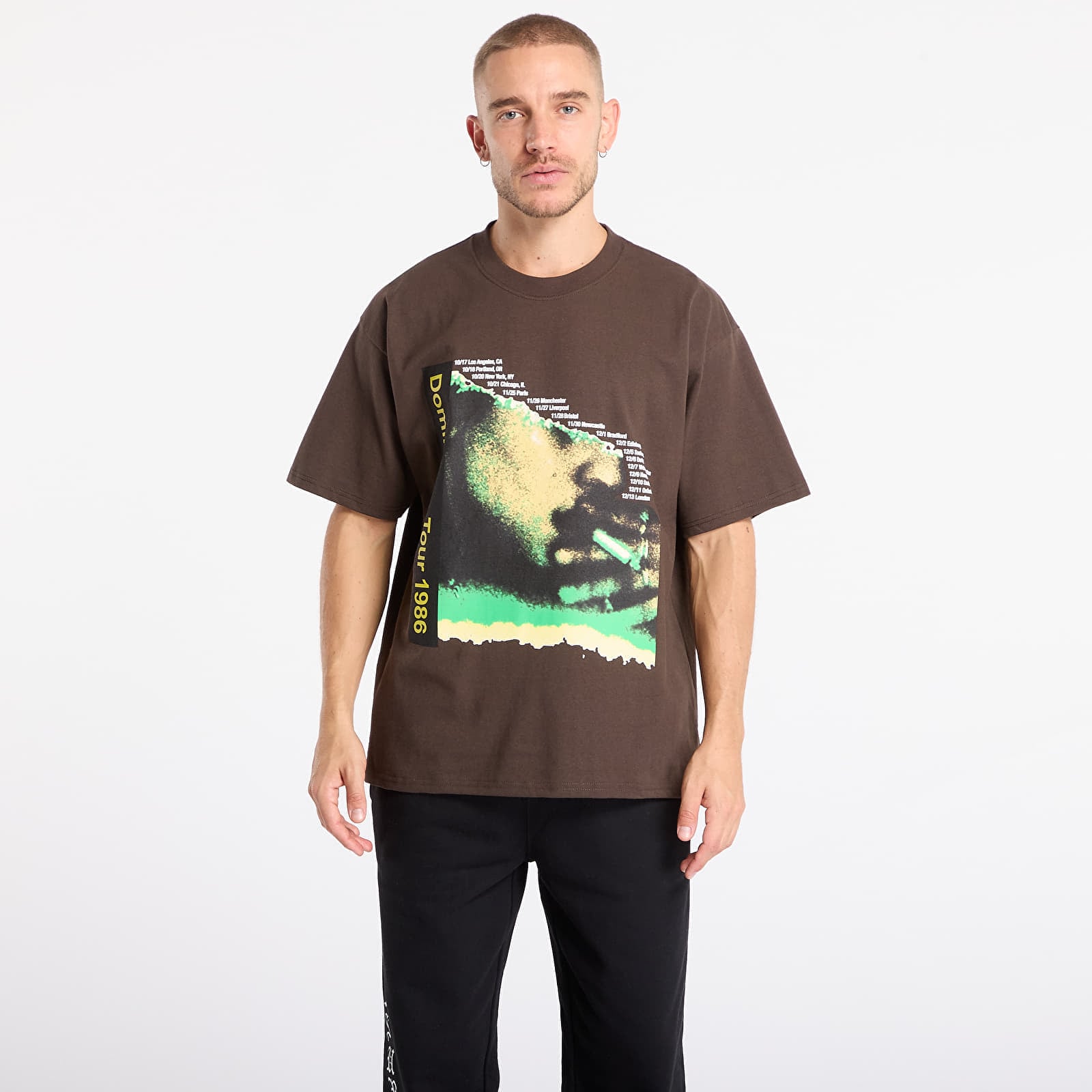 Tricou PLEASURES Domination T-Shirt Brown L