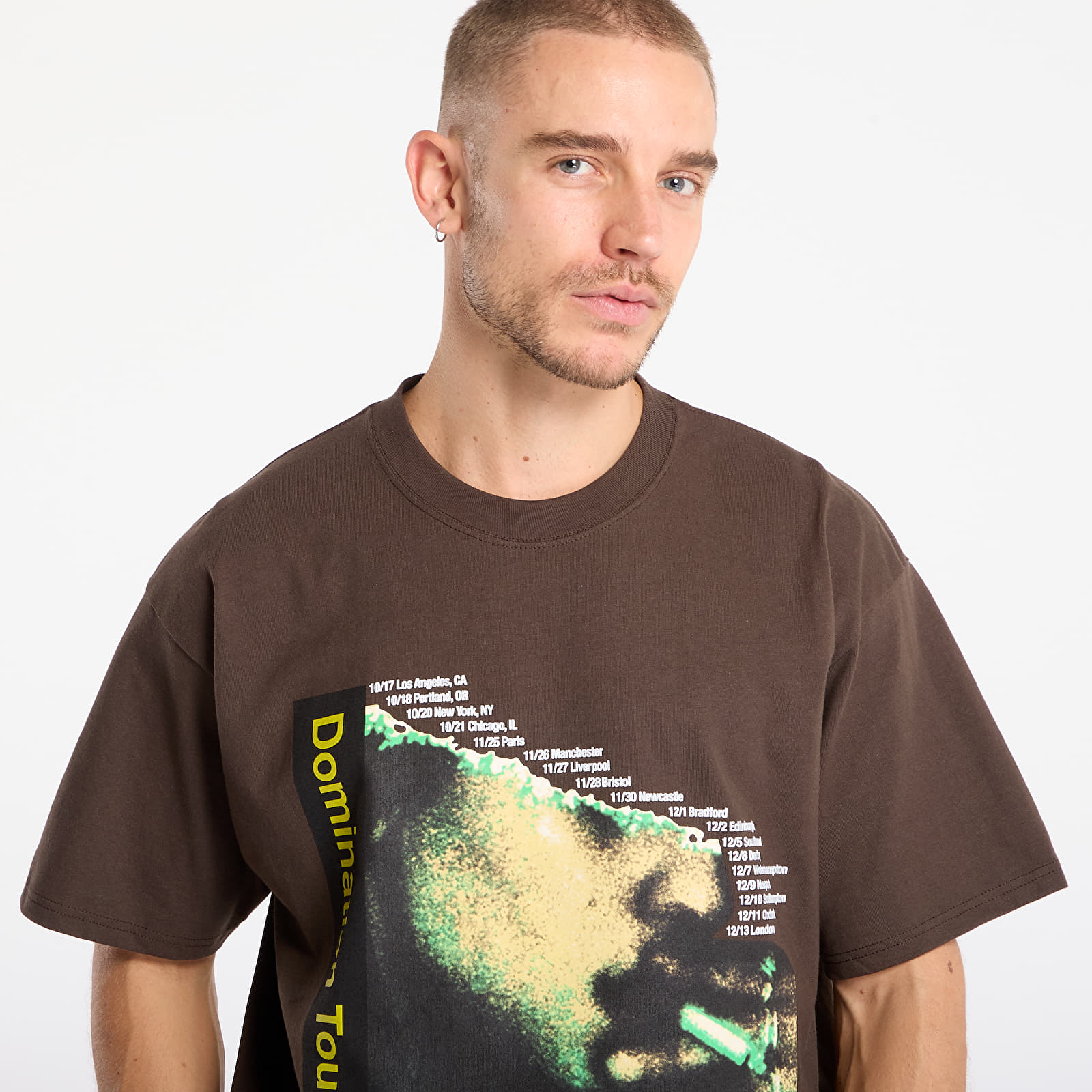 Meeste T-särgid PLEASURES Domination T-Shirt Brown