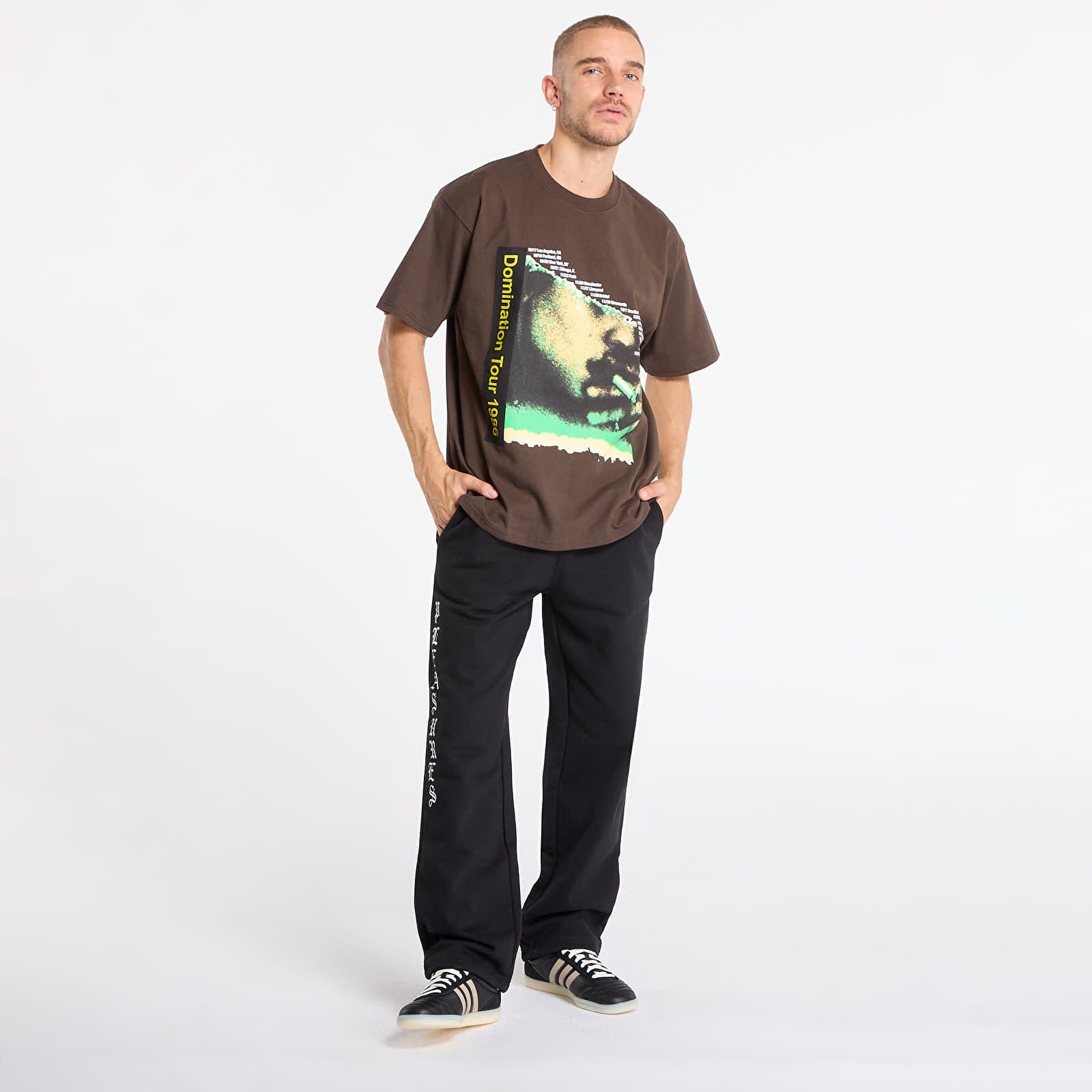 Meeste T-särgid PLEASURES Domination T-Shirt Brown