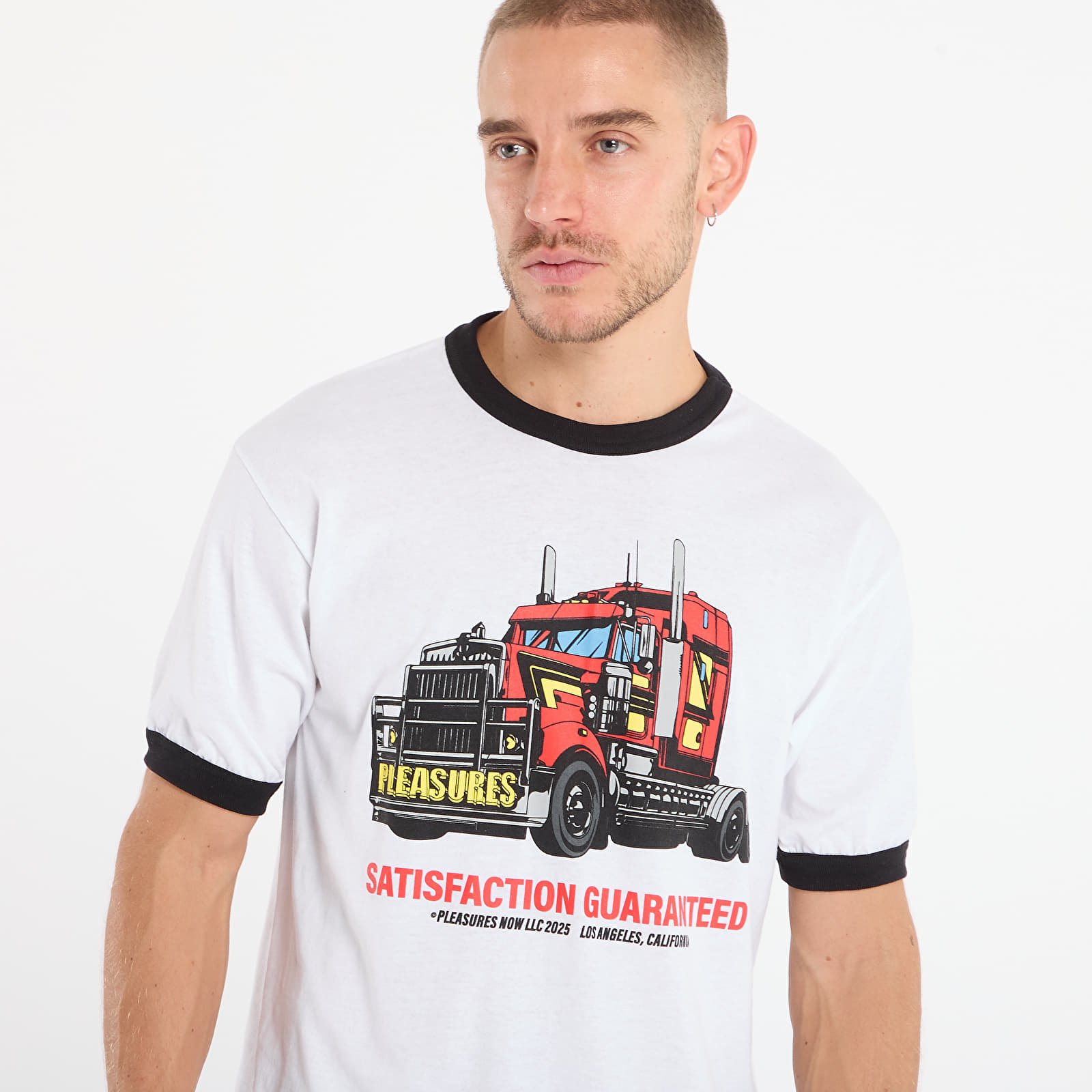 Men's T-shirts PLEASURES Big Load Ringer T-Shirt White