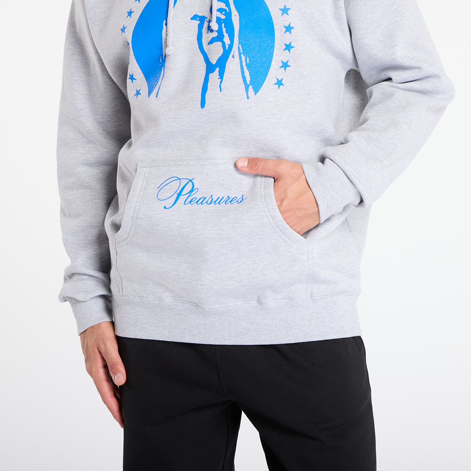 Men's hoodies PLEASURES Critic Hoodie Heather Grey
