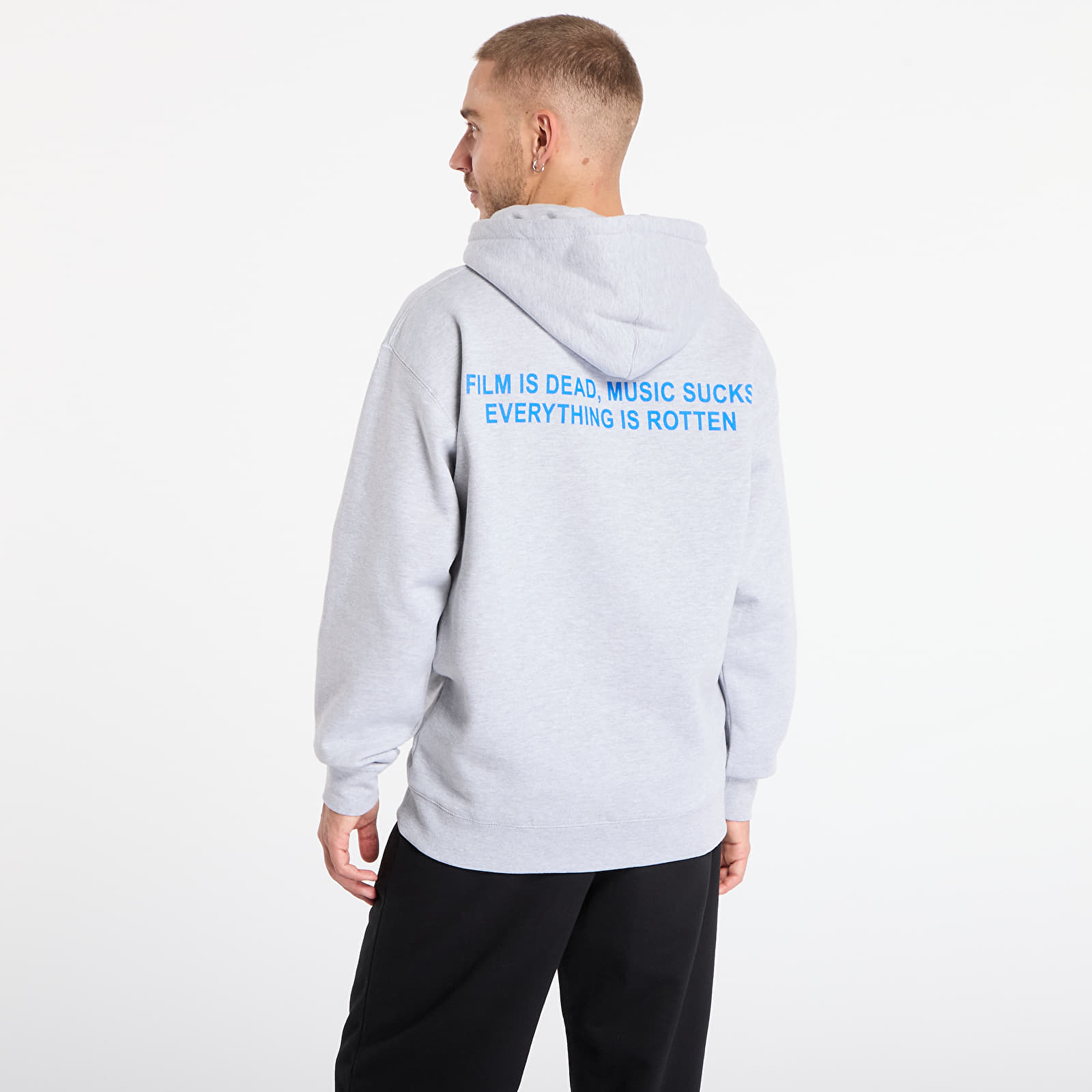Men's hoodies PLEASURES Critic Hoodie Heather Grey