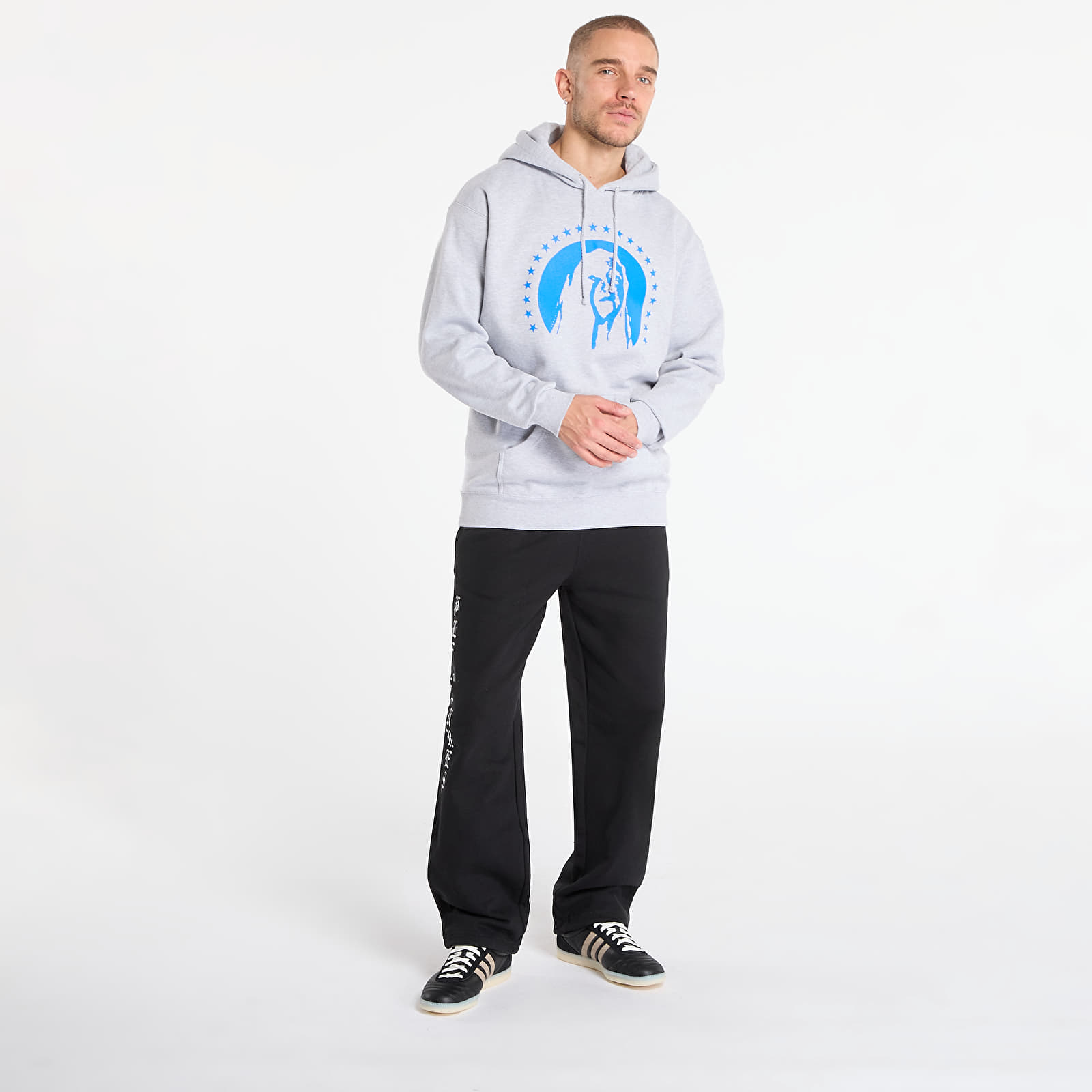 Men's hoodies PLEASURES Critic Hoodie Heather Grey