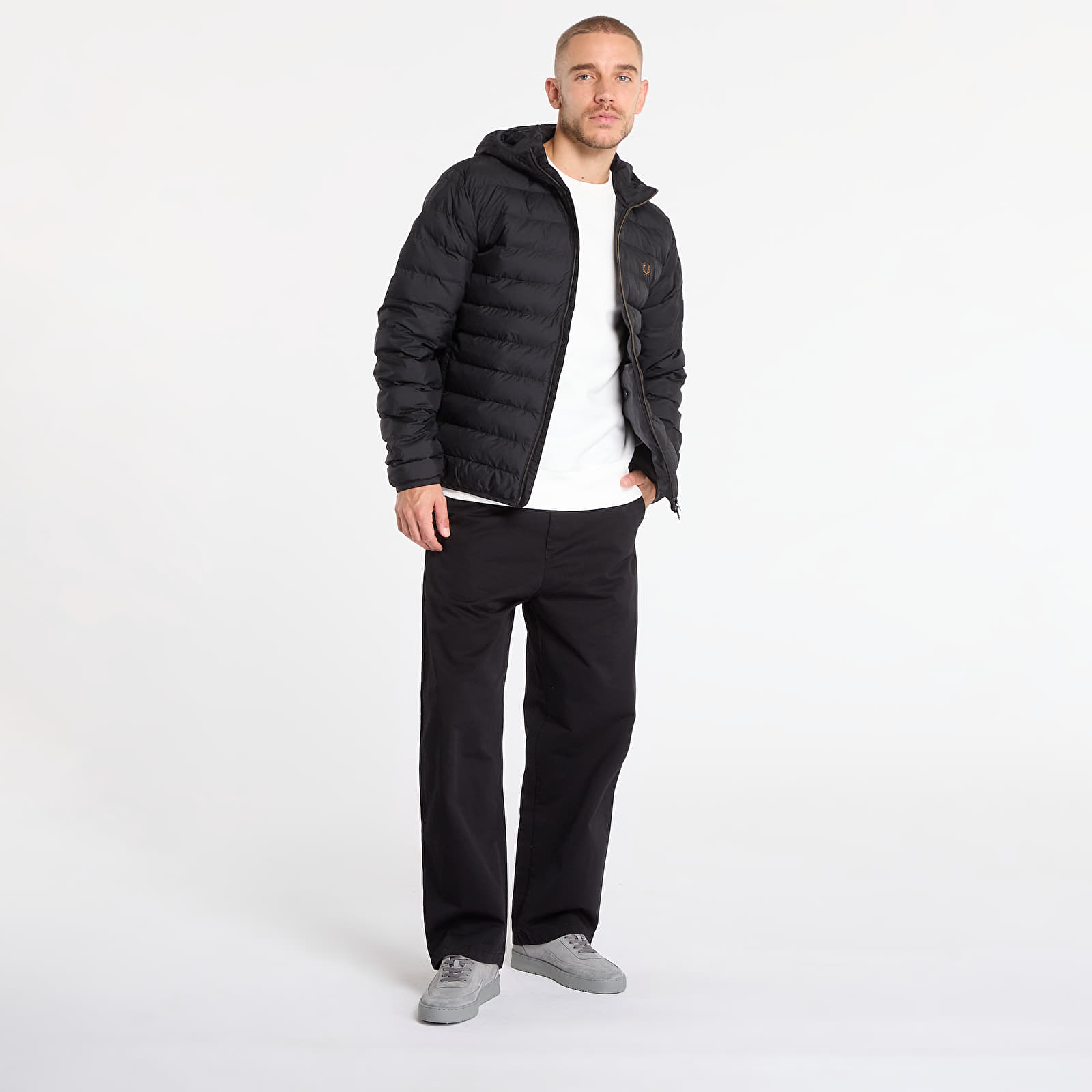 Men's jackets FRED PERRY Hooded Insulated Jacket Black
