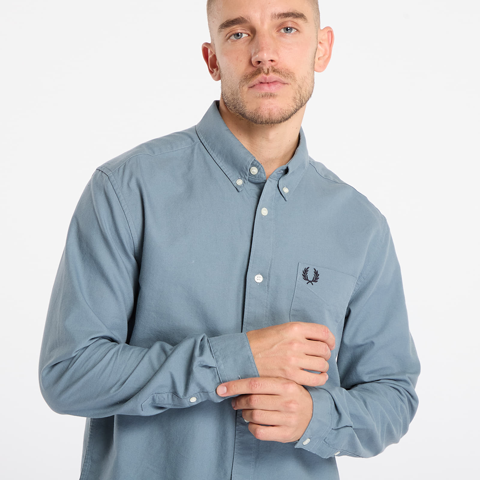 Muške majice FRED PERRY Oxford Shirt Stockport Blue