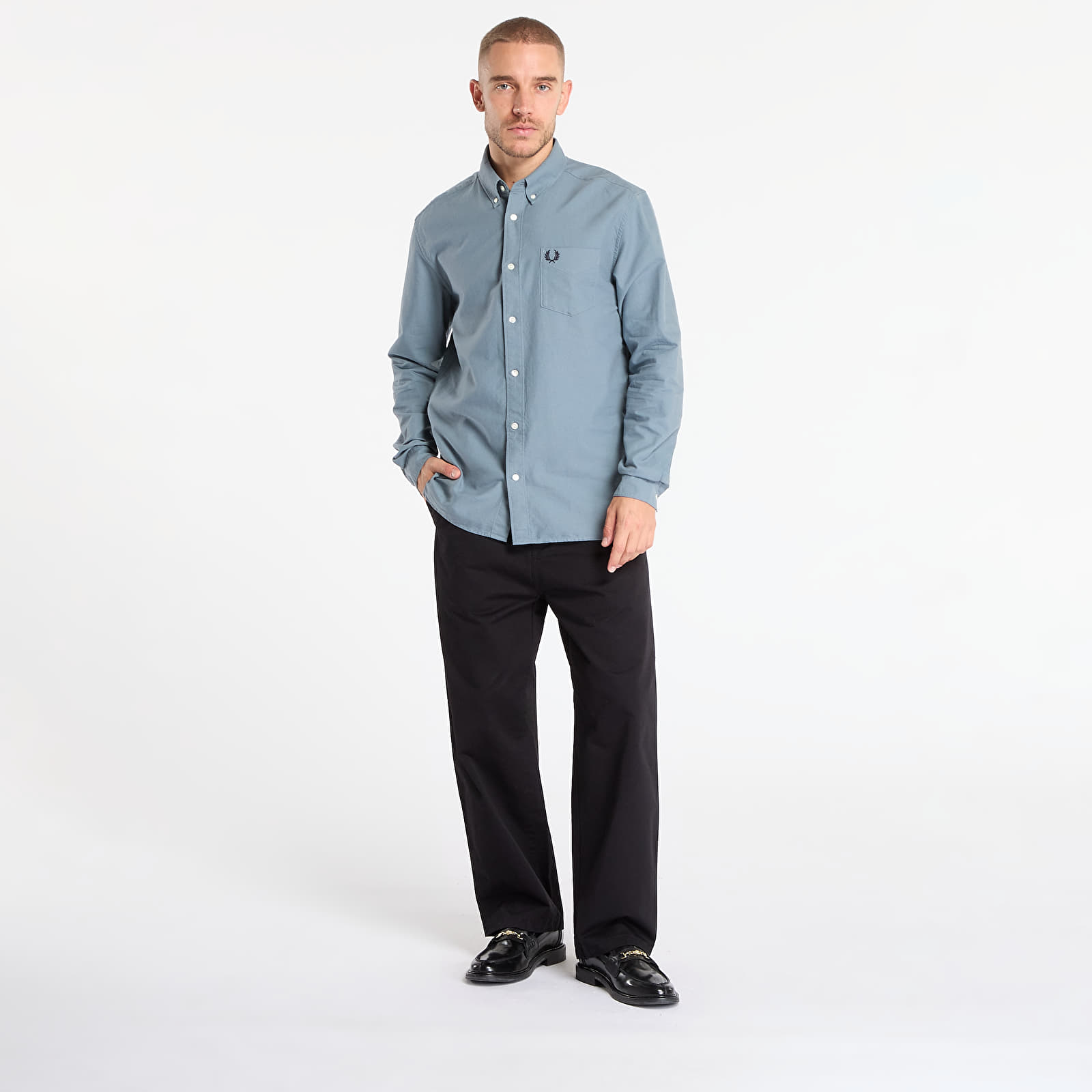 Muške majice FRED PERRY Oxford Shirt Stockport Blue