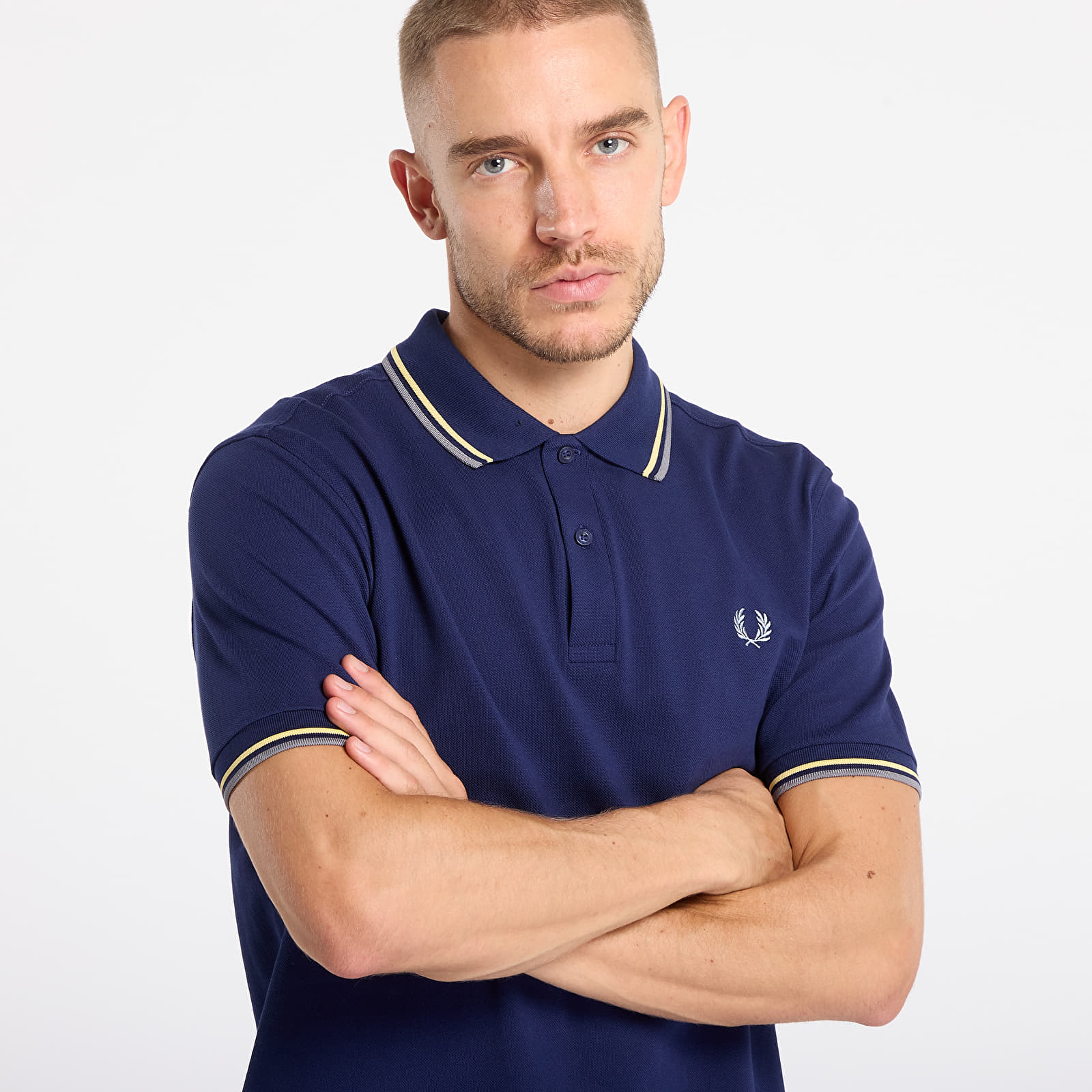 Men's T-shirts FRED PERRY Twin Tipped Fred Perry Shirt Frnvy/ Chgld/ Stbl