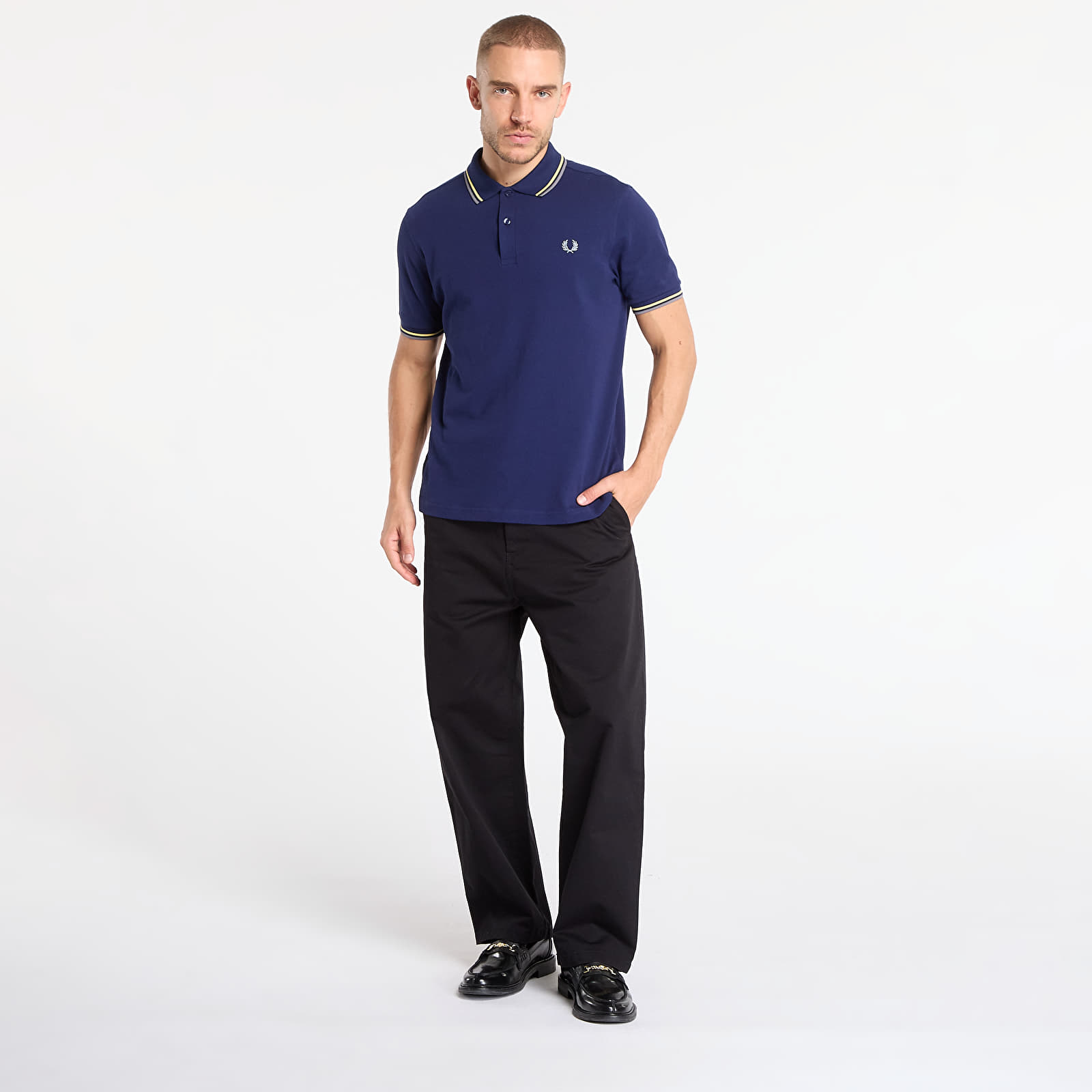 Men's T-shirts FRED PERRY Twin Tipped Fred Perry Shirt Frnvy/ Chgld/ Stbl