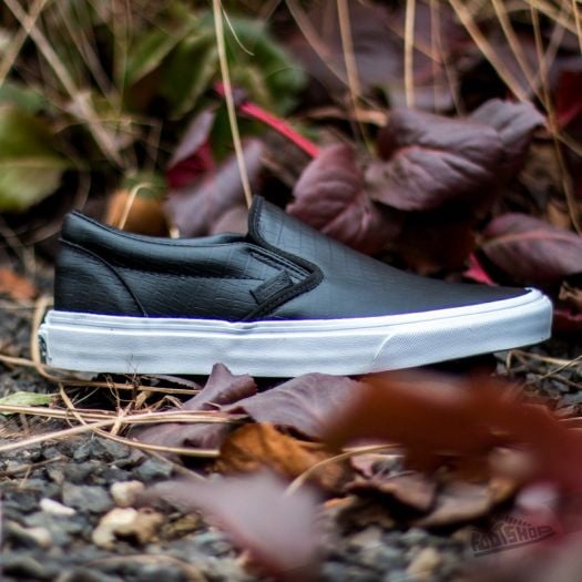 Vans classic tumble online slip on black