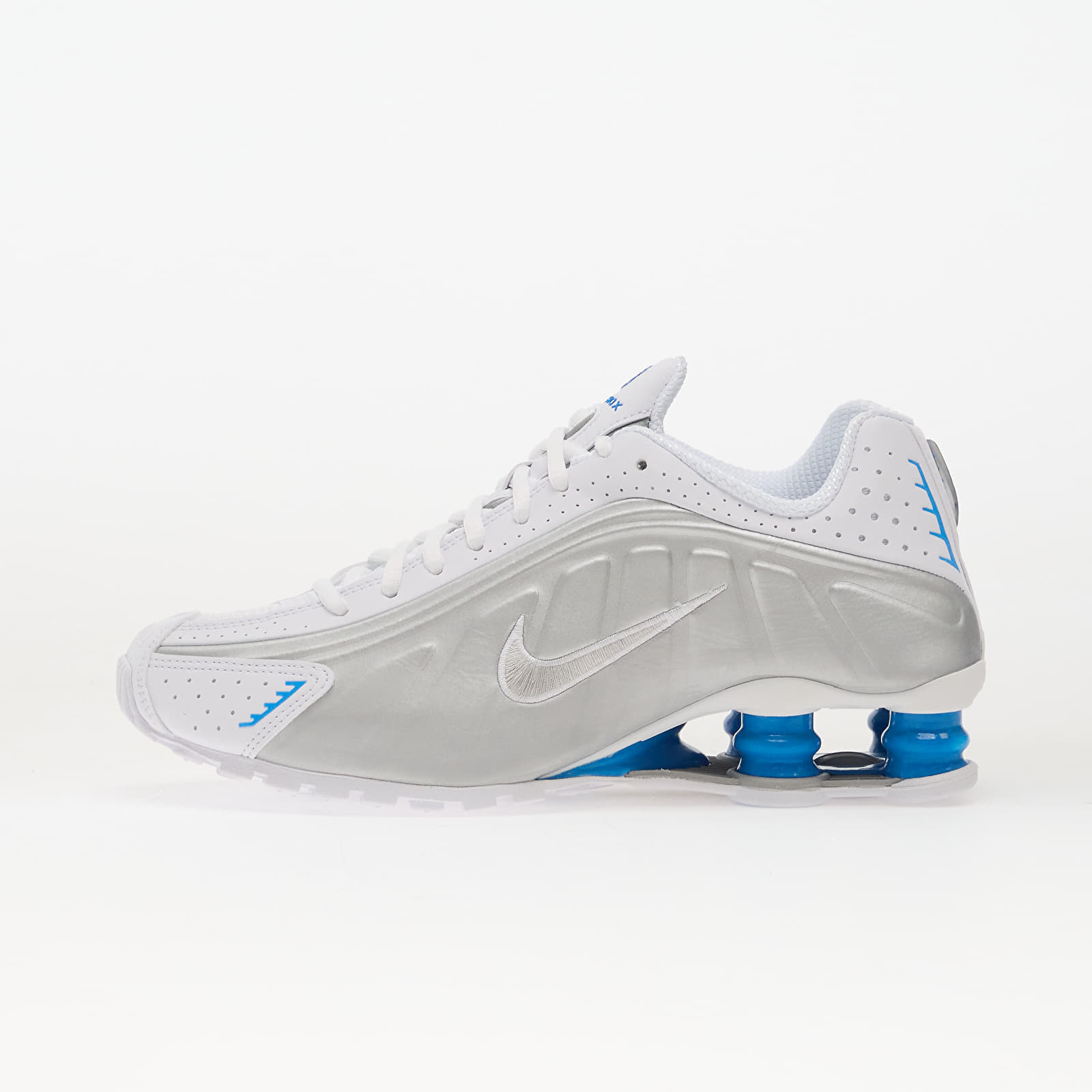 Levně Tenisky Nike Shox R4 White/ Metallic Silver-Blue Hero
