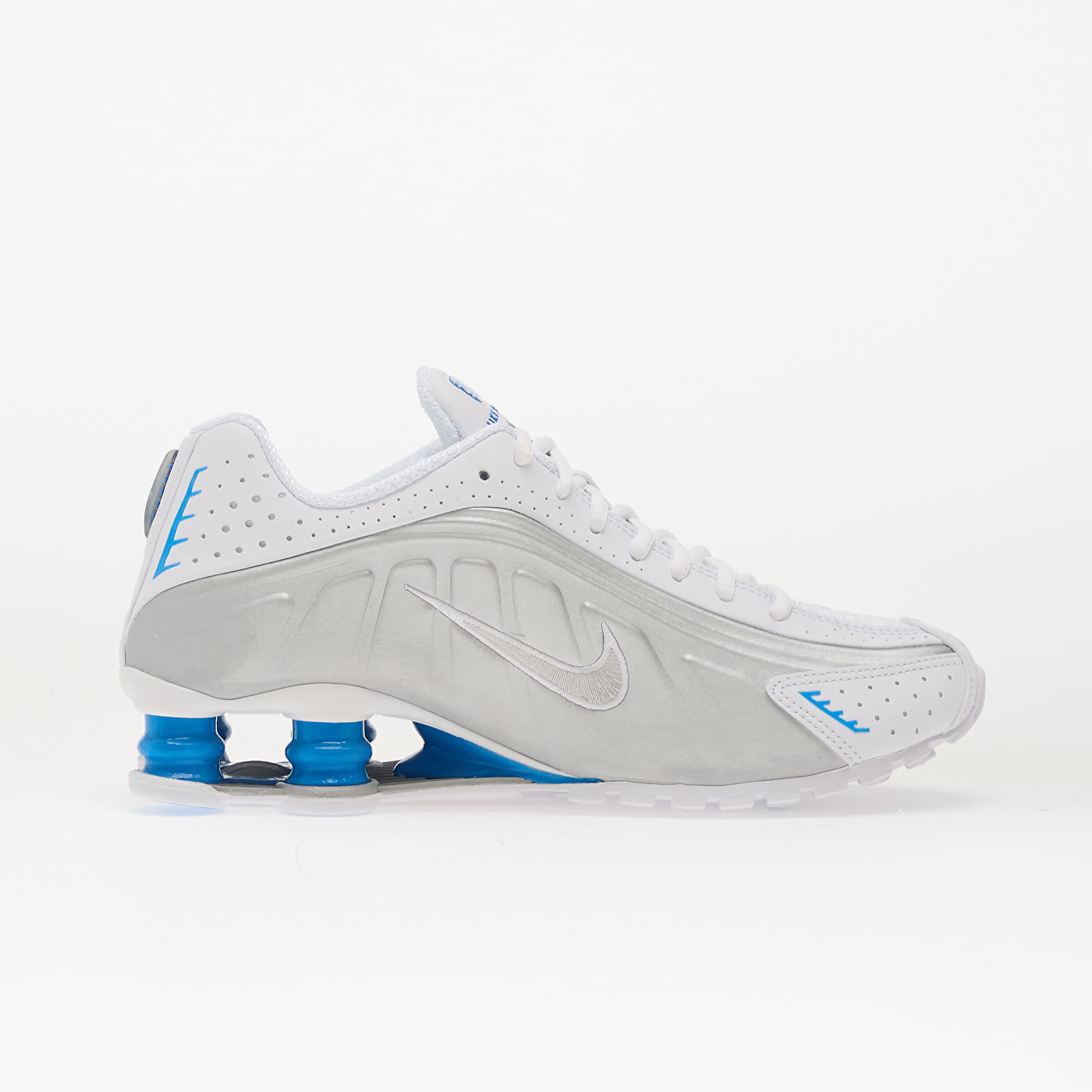 Buty damskie Nike Shox R4 White/ Metallic Silver-Blue Hero