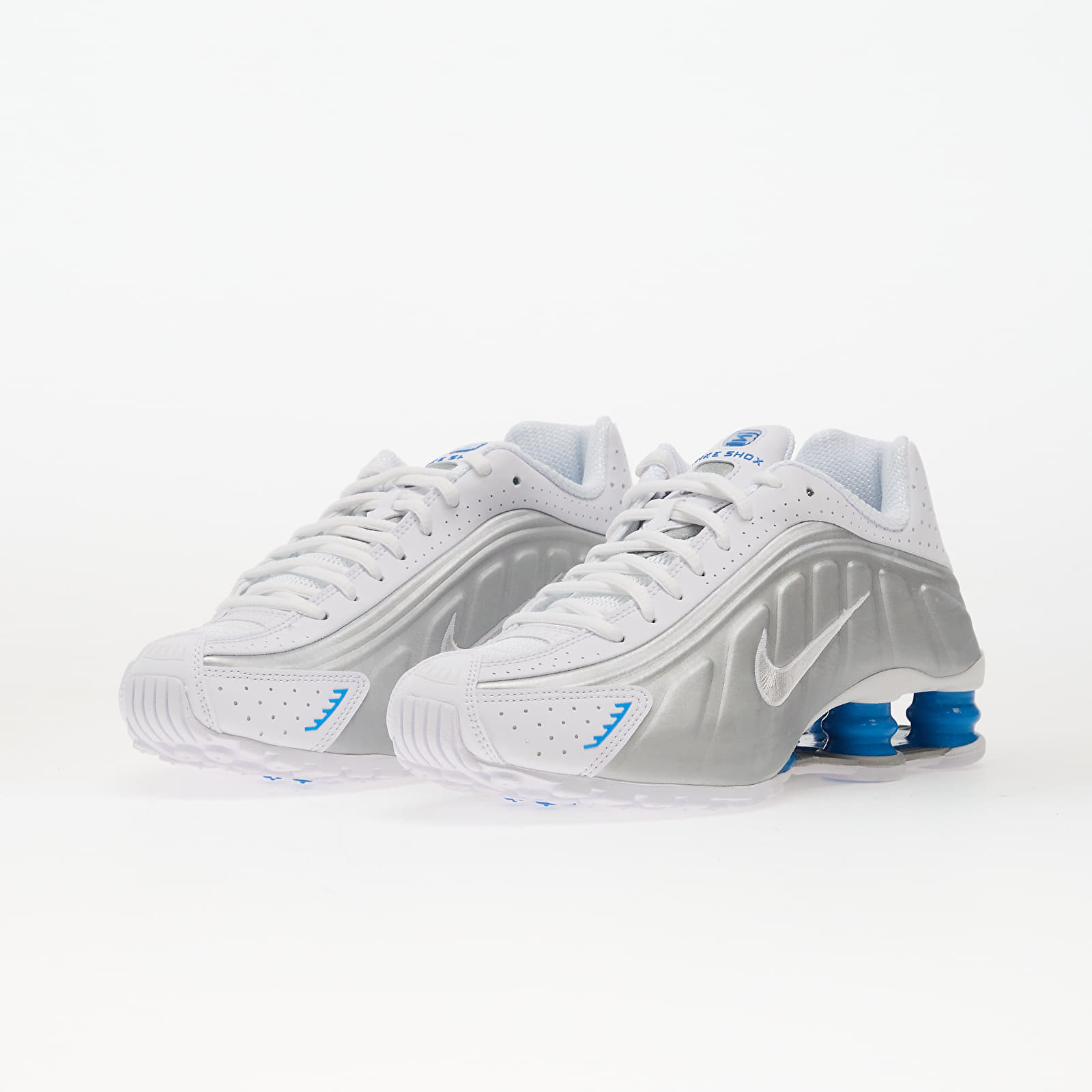 Buty damskie Nike Shox R4 White/ Metallic Silver-Blue Hero