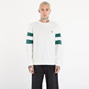 FRED PERRY Peached Tipped Sleeve Sweatshirt Snow White