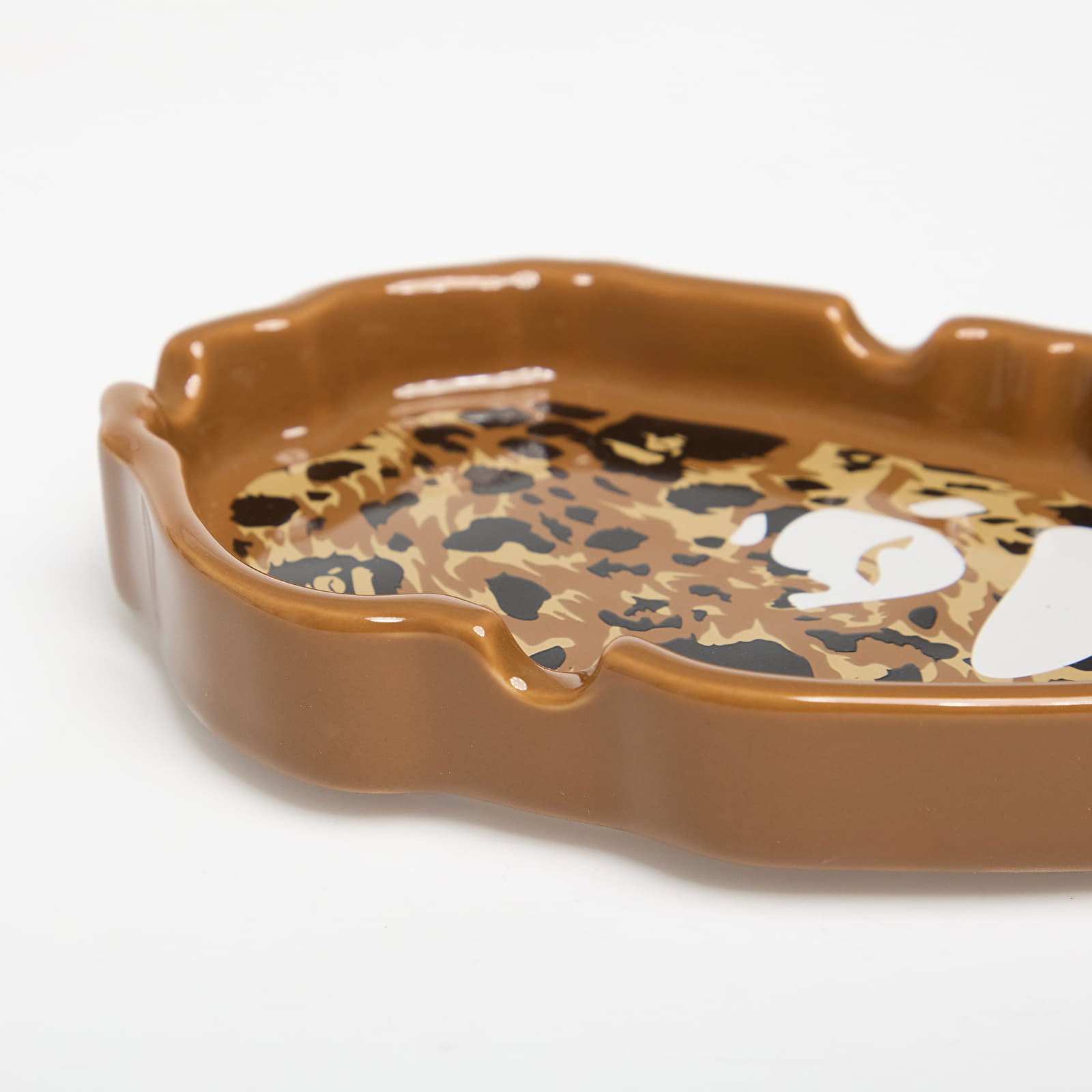 Andere accessoires A BATHING APE Wild Leopard Pattern Ape Head Ashtray Beige