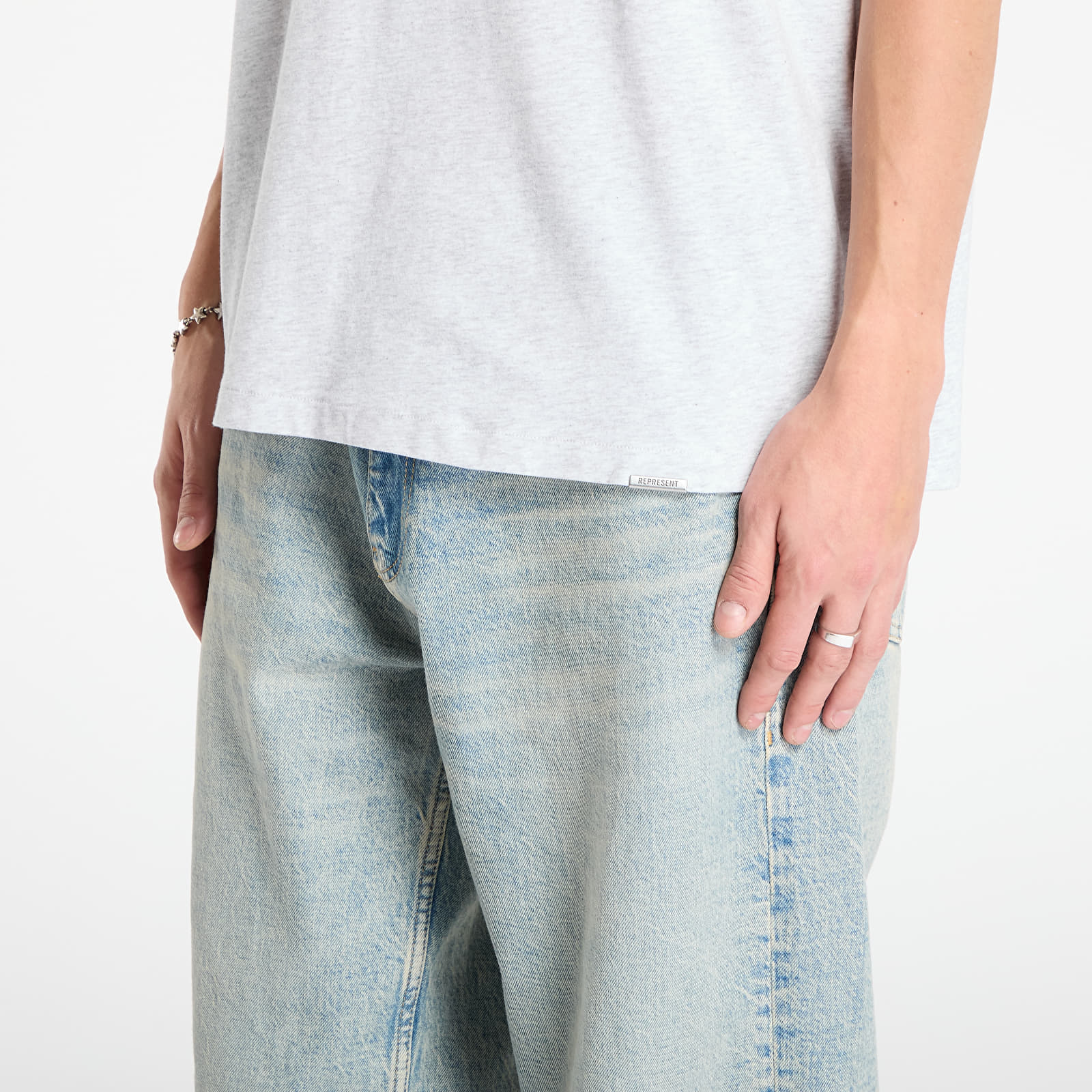 Koszulki REPRESENT Initial Oversized T-Shirt Ice Grey Marl