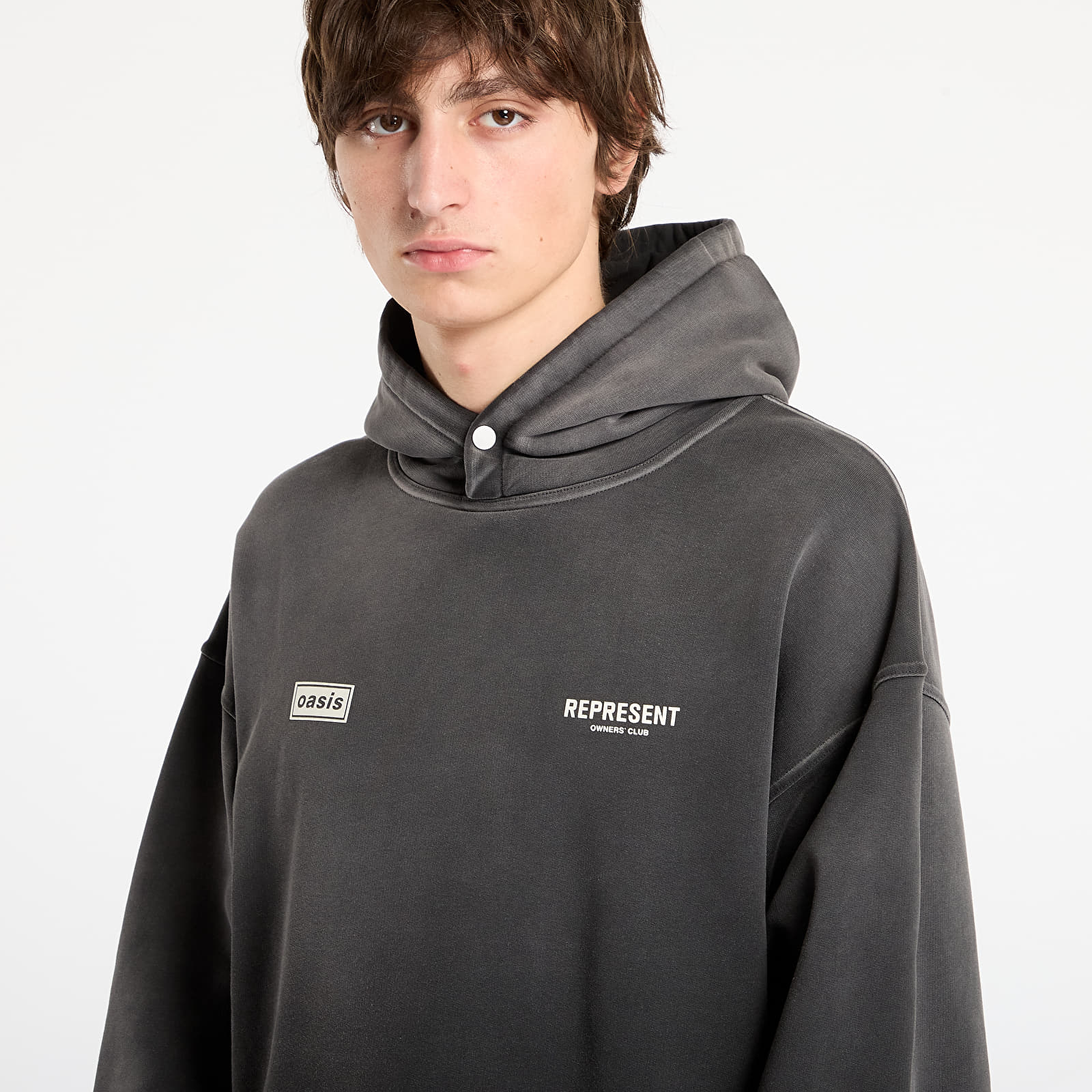 Bluzy REPRESENT Oasis Owners Club Hoodie Stained Black