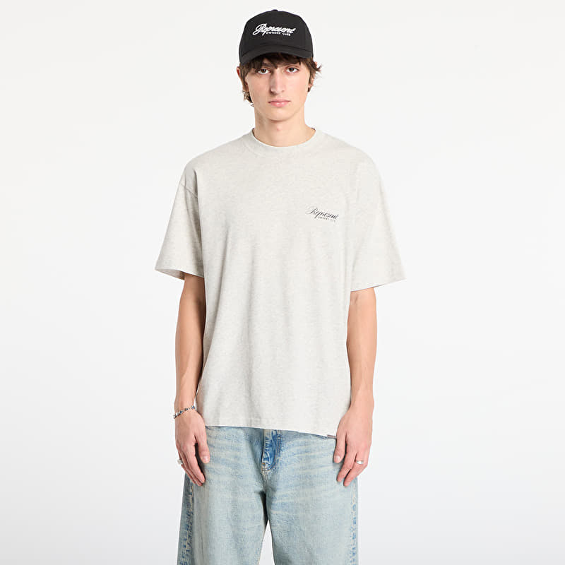 Marškinėliai REPRESENT Represent Owners Club Script T-Shirt Cream Marl