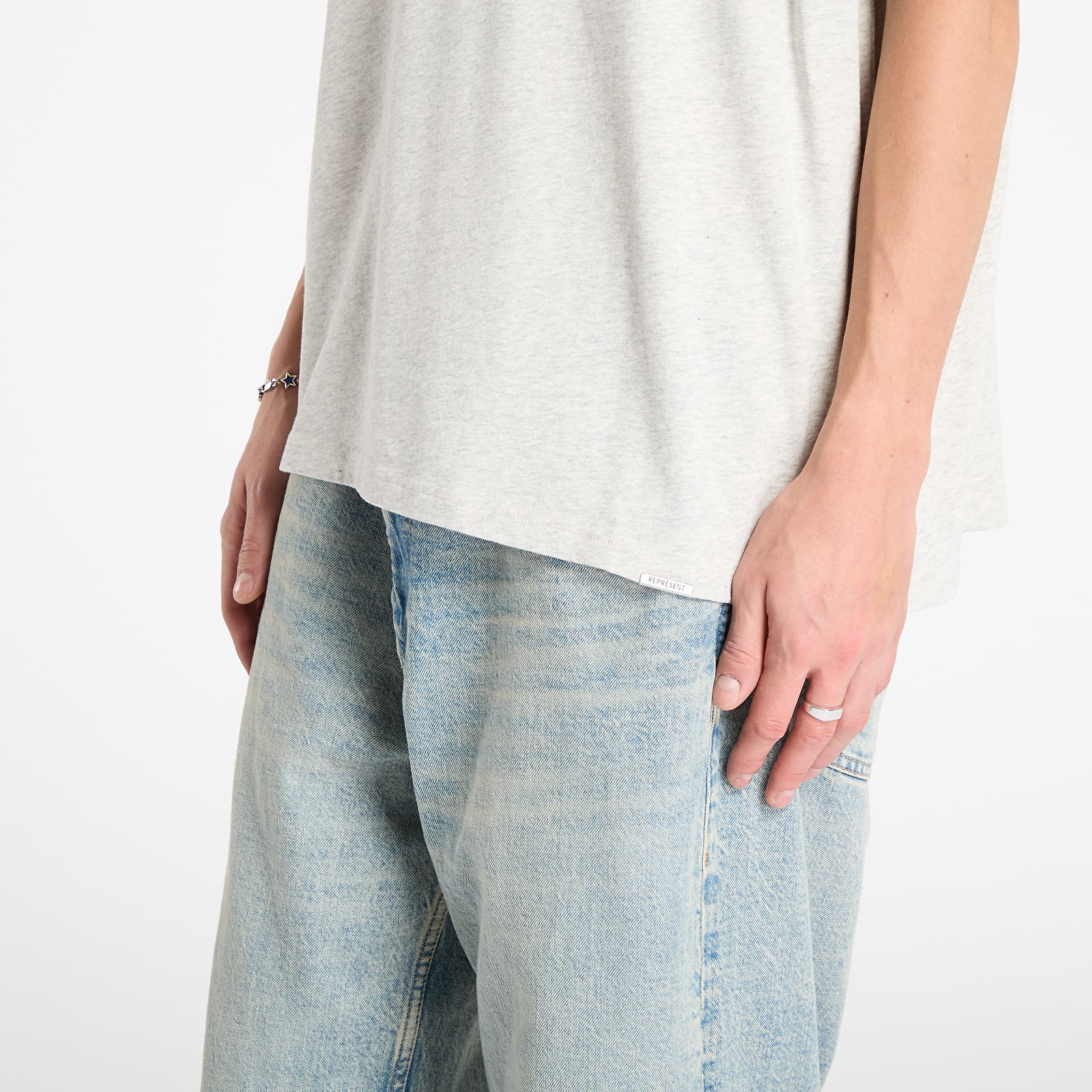 Тениски REPRESENT Represent Owners Club Script T-Shirt Cream Marl
