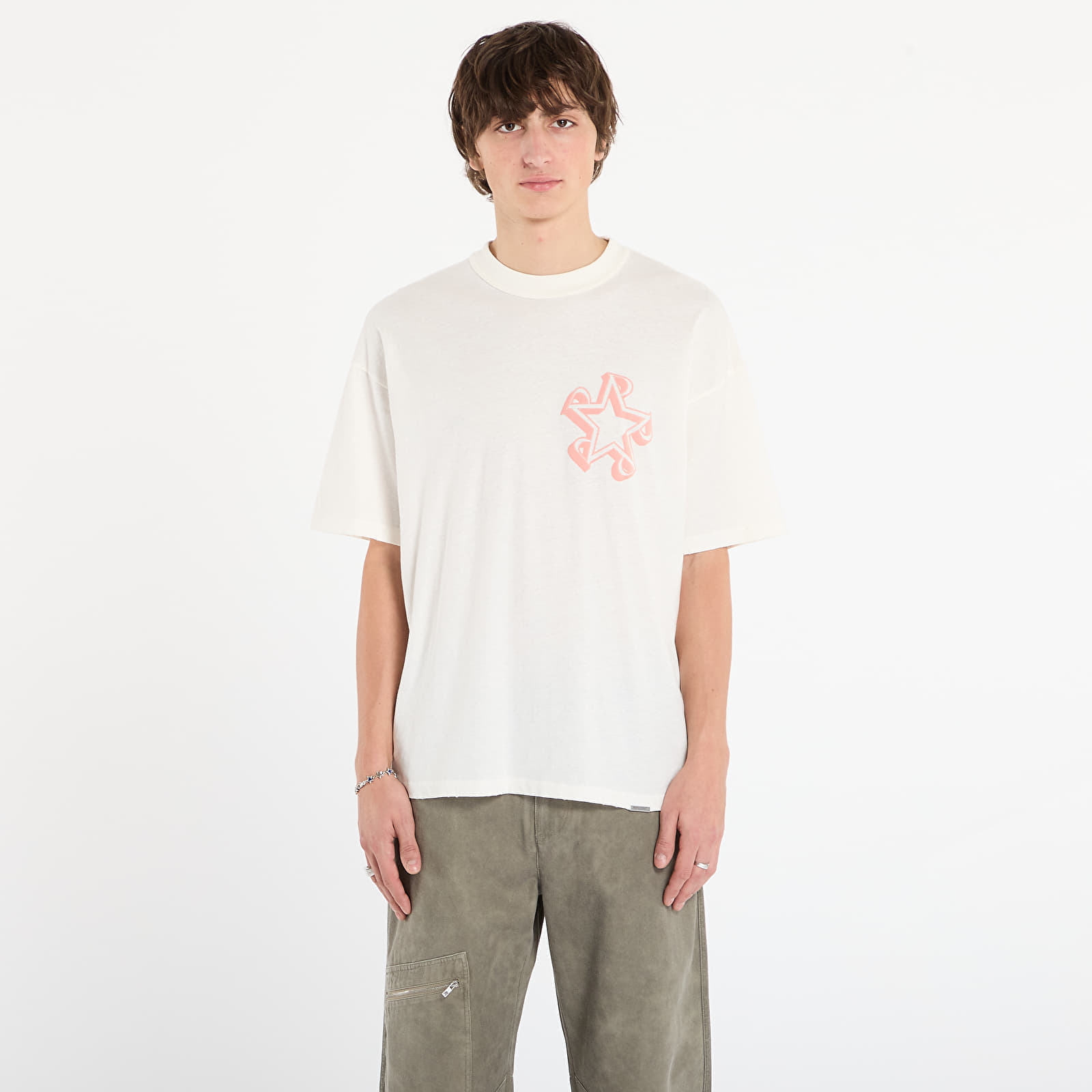 Tricou REPRESENT Initial Star T-Shirt Flat White XL