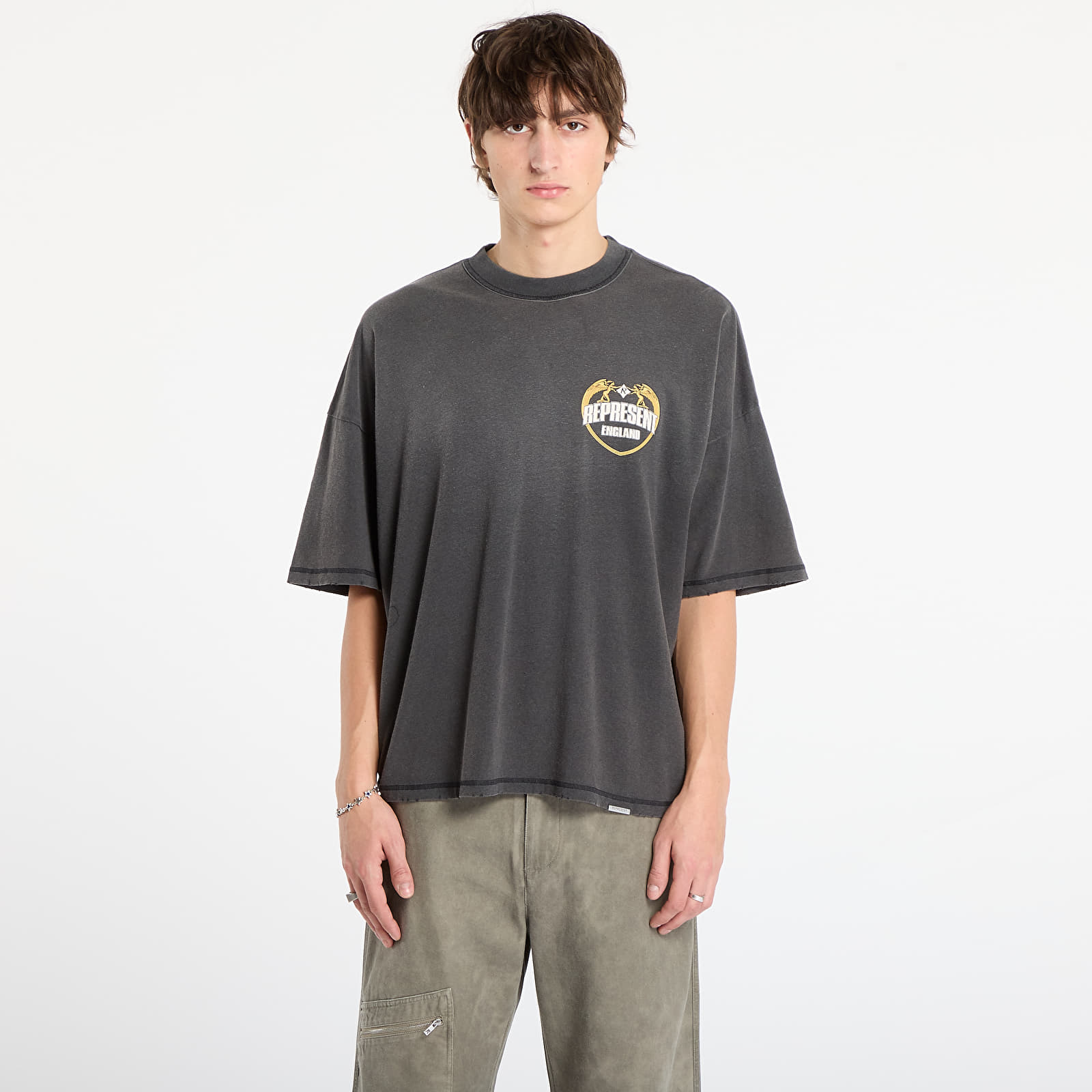 Тениски REPRESENT Angel Border T-Shirt Stained Black