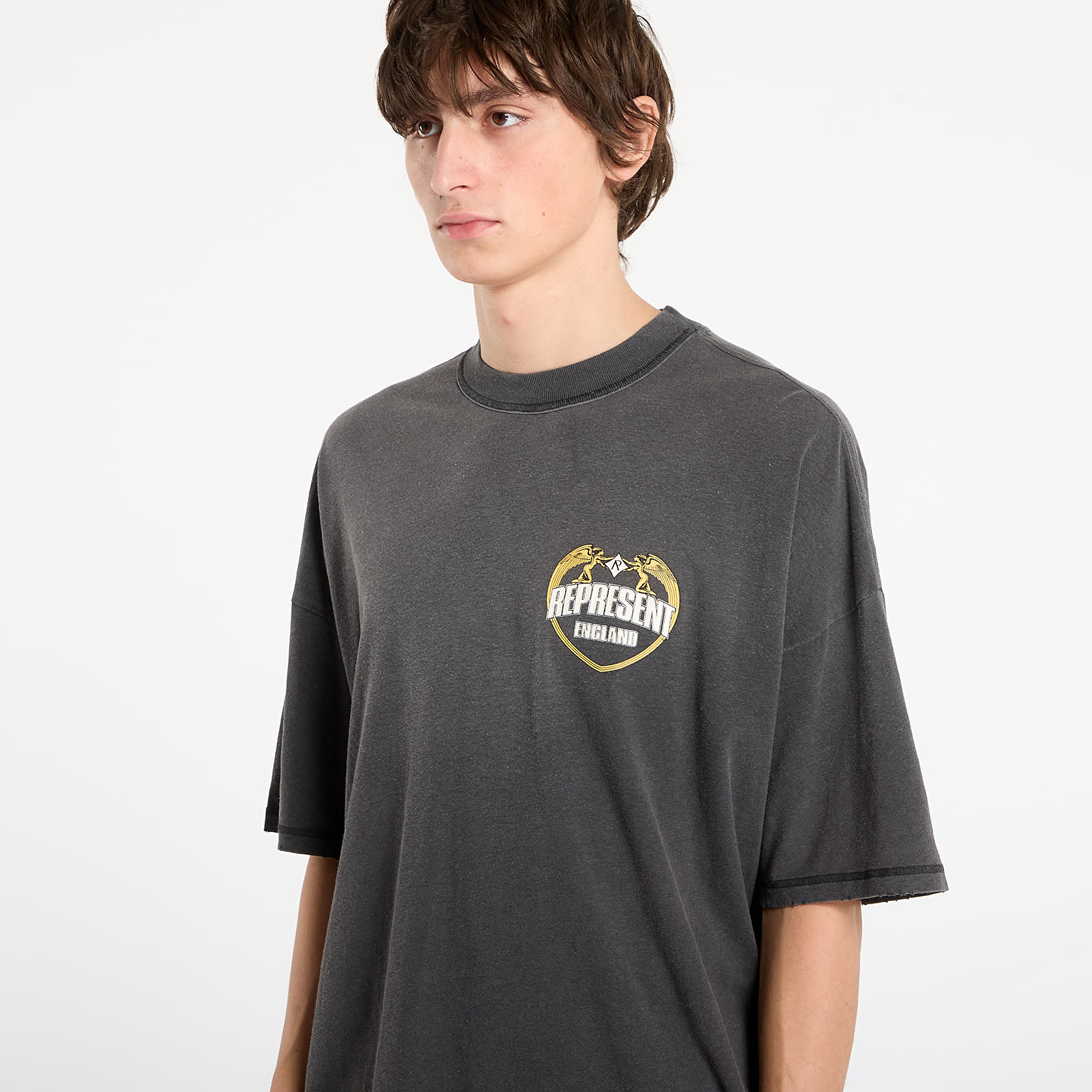 Тениски REPRESENT Angel Border T-Shirt Stained Black