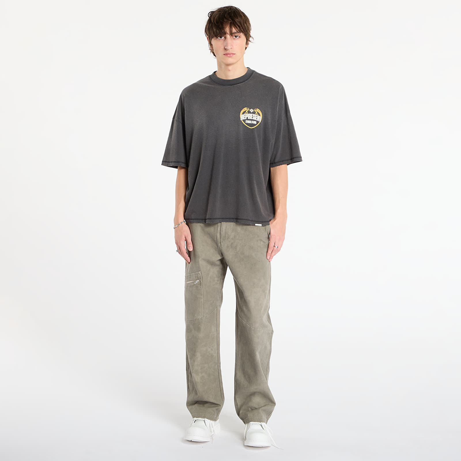 Тениски REPRESENT Angel Border T-Shirt Stained Black