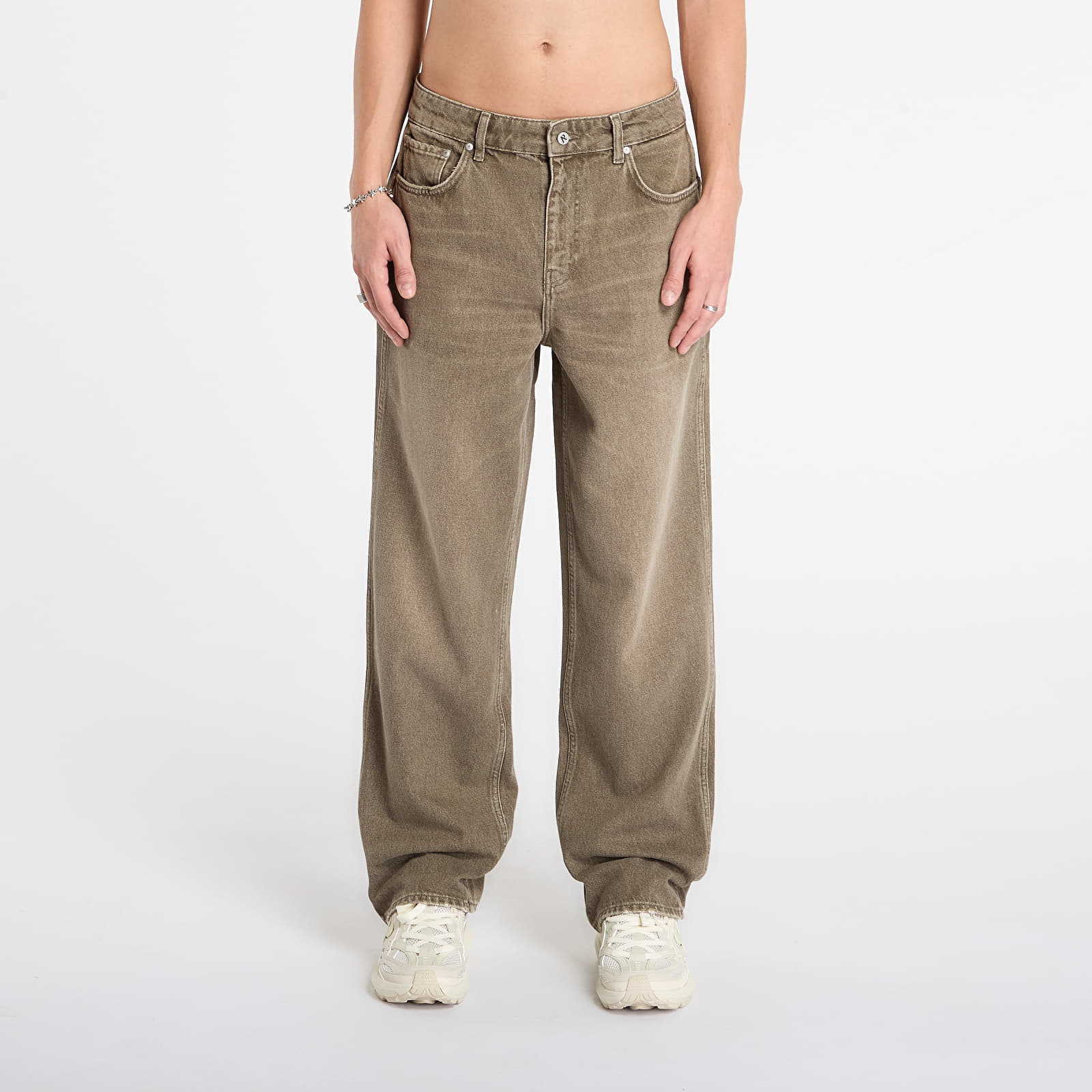 Blugi REPRESENT R3 Baggy Denim Washed Olive 36