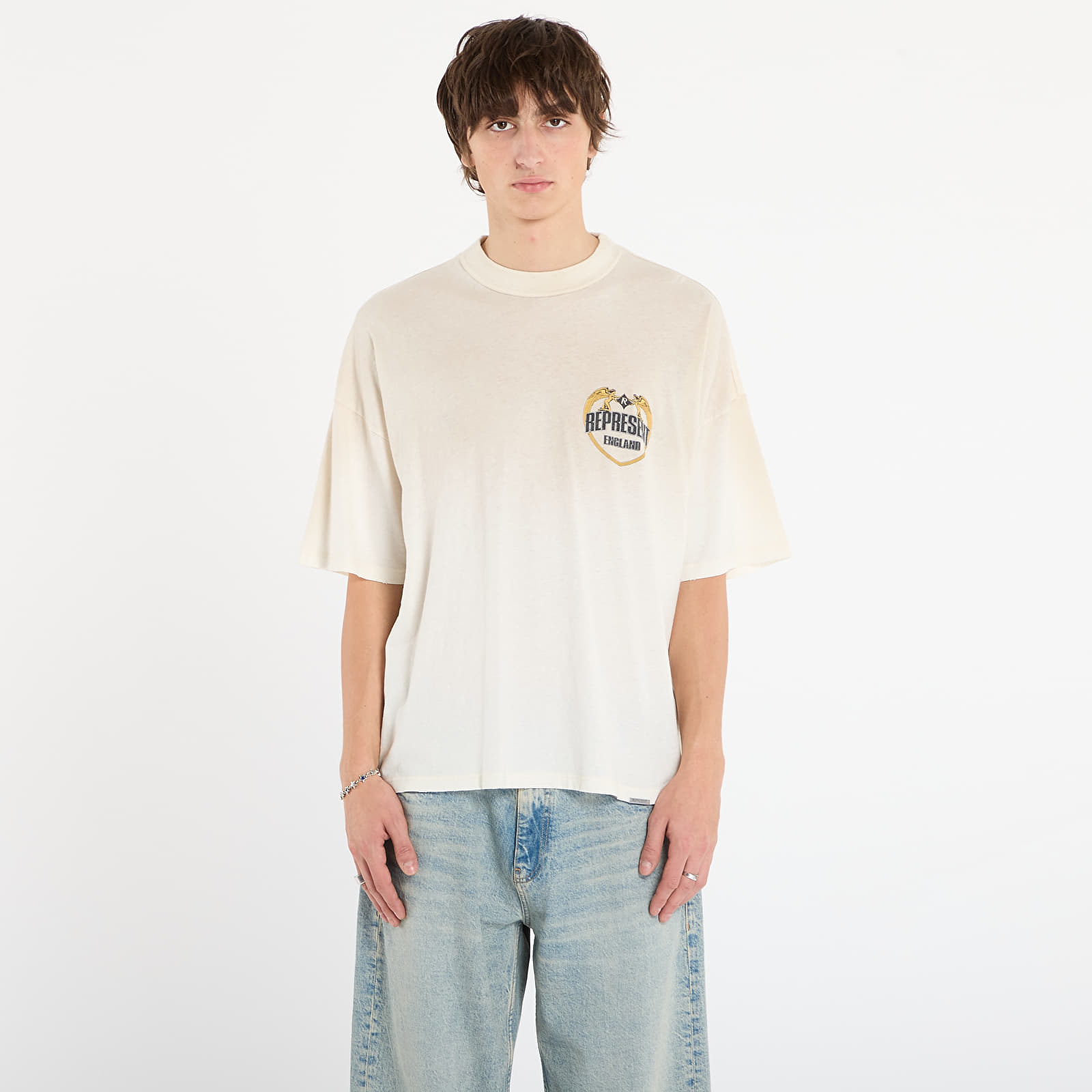 Тениски REPRESENT Angel Border T-Shirt Washed Ecru