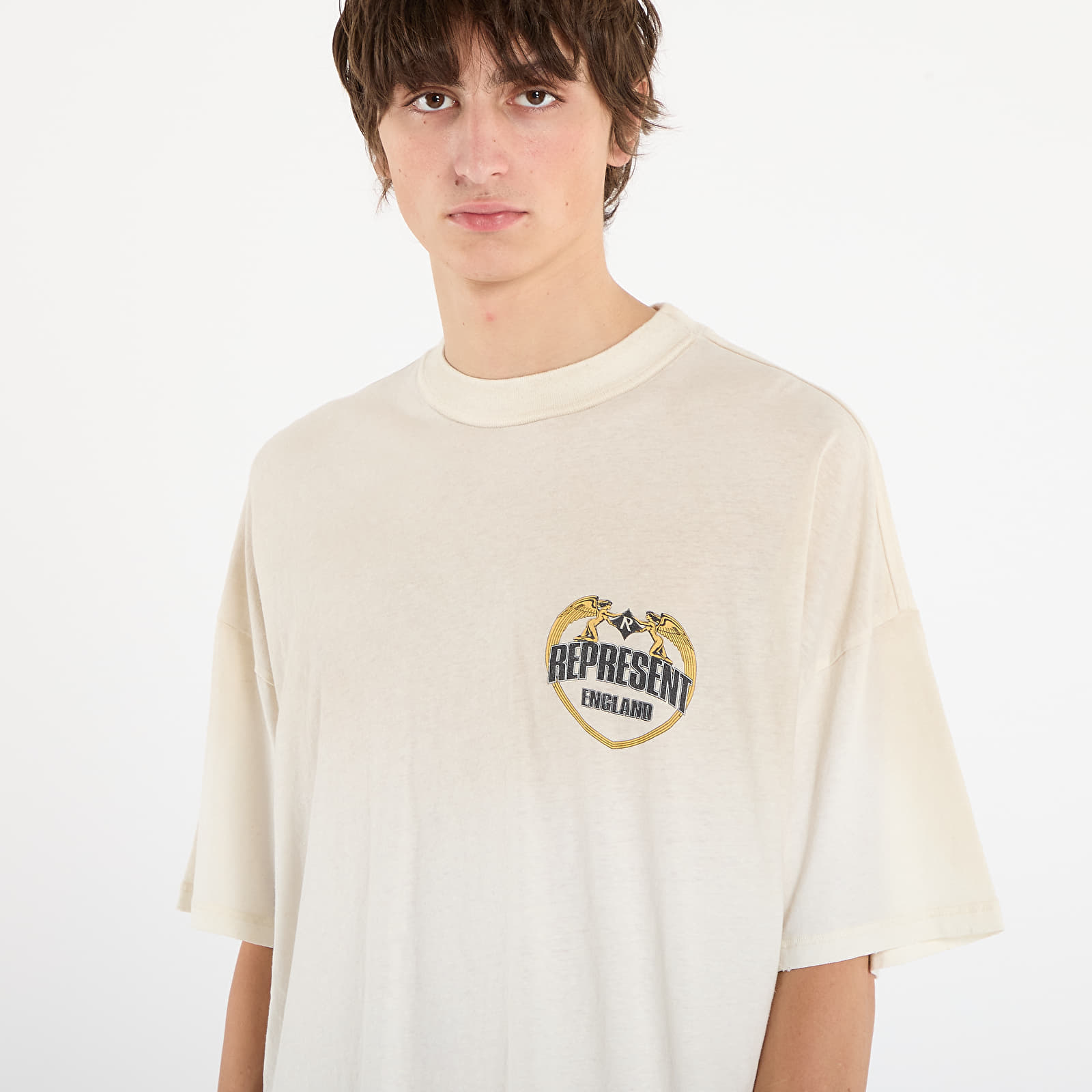 Тениски REPRESENT Angel Border T-Shirt Washed Ecru