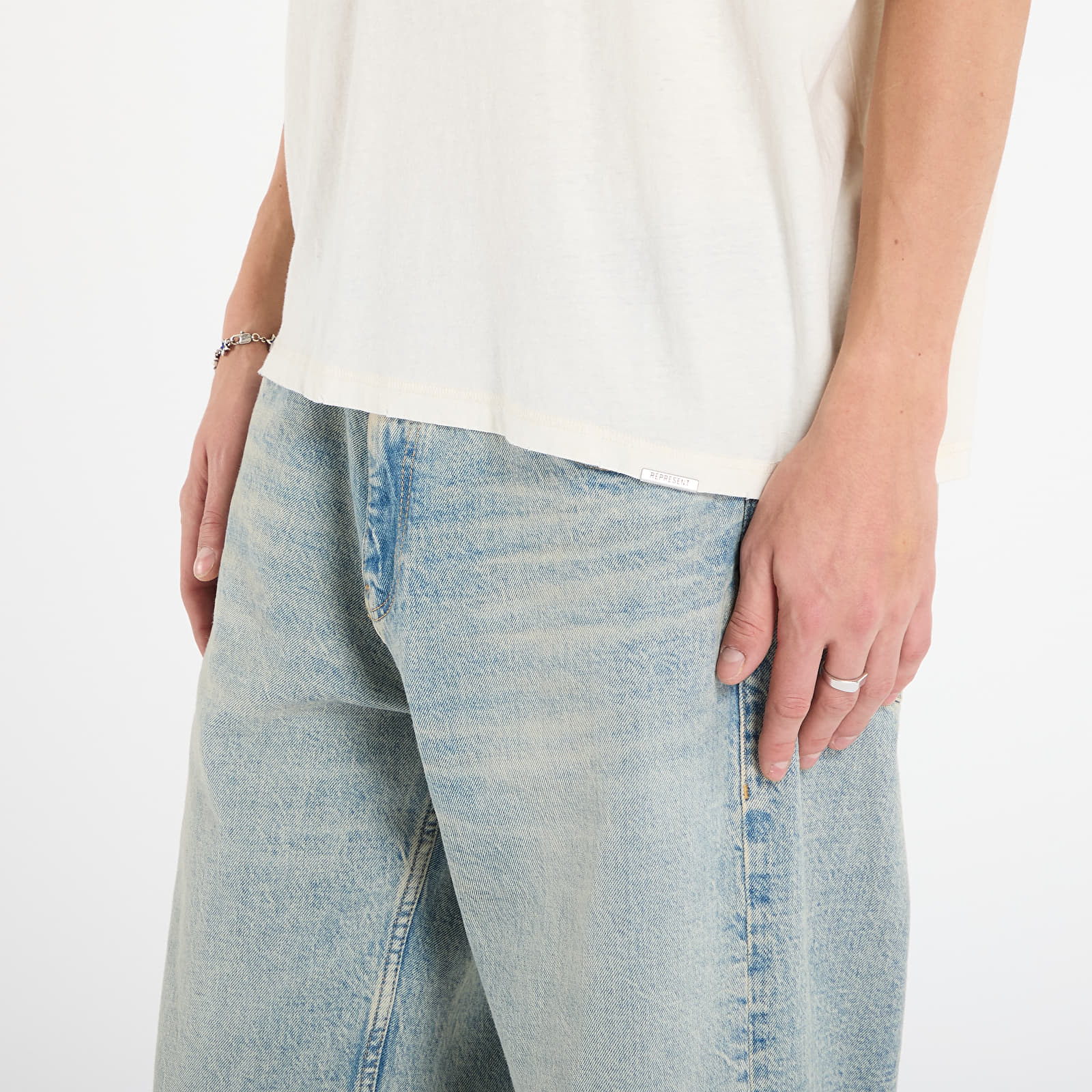 Тениски REPRESENT Angel Border T-Shirt Washed Ecru