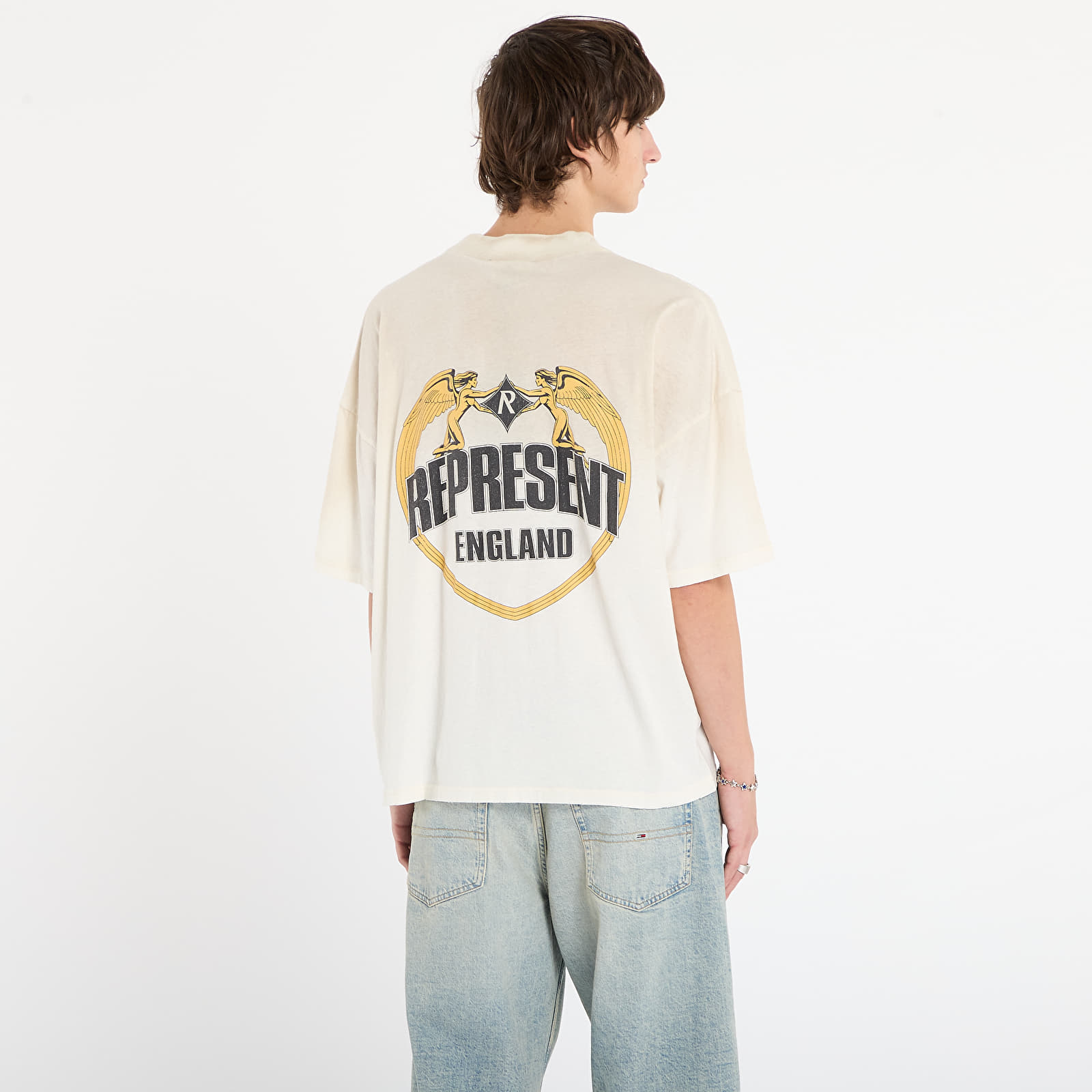 Тениски REPRESENT Angel Border T-Shirt Washed Ecru