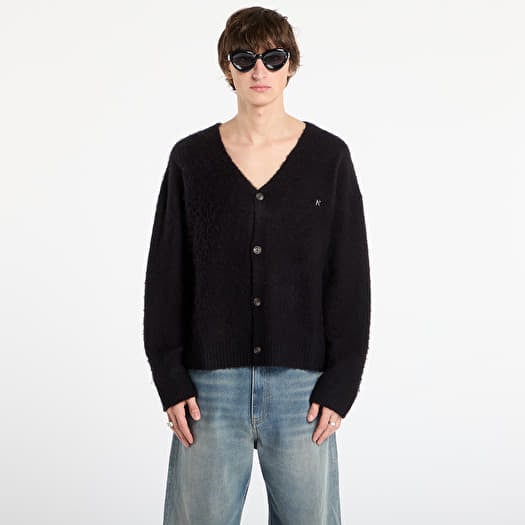 REPRESENT Textured Knit Cardigan Jet Black