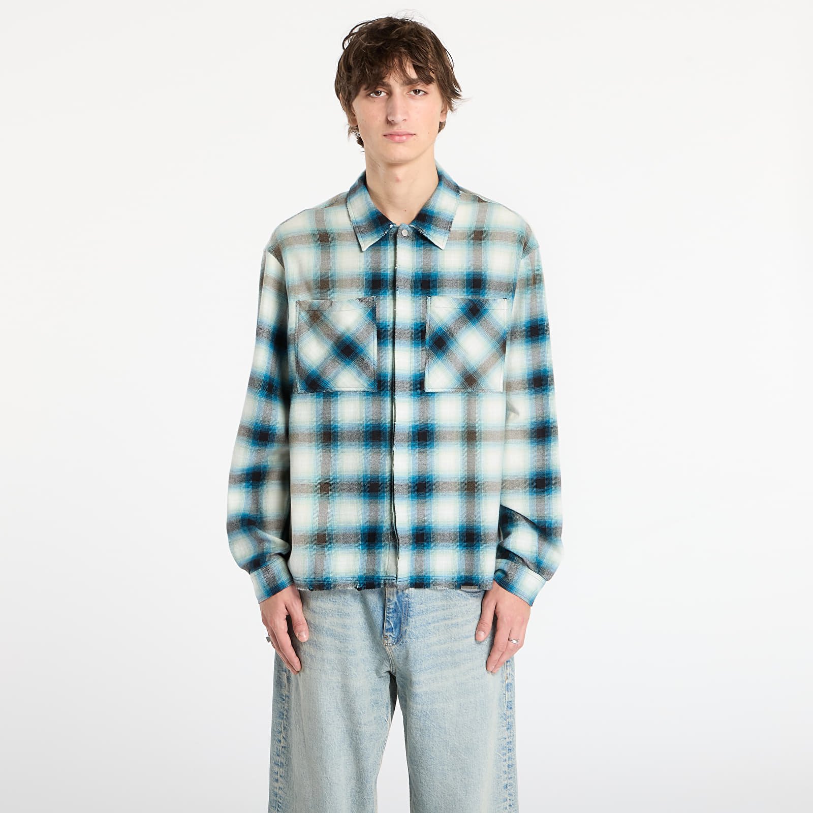 Camisas REPRESENT Sun Bleached Flannel Shirt Cloud