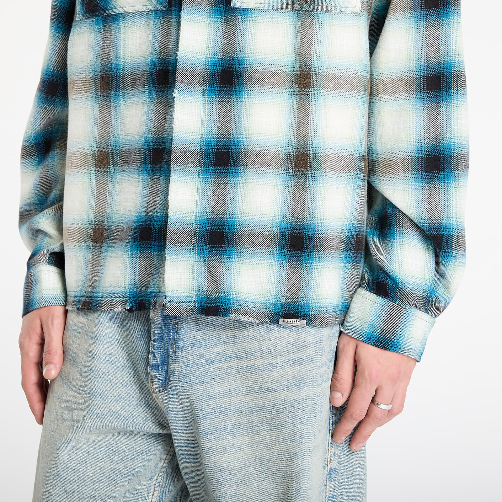 Camisas REPRESENT Sun Bleached Flannel Shirt Cloud