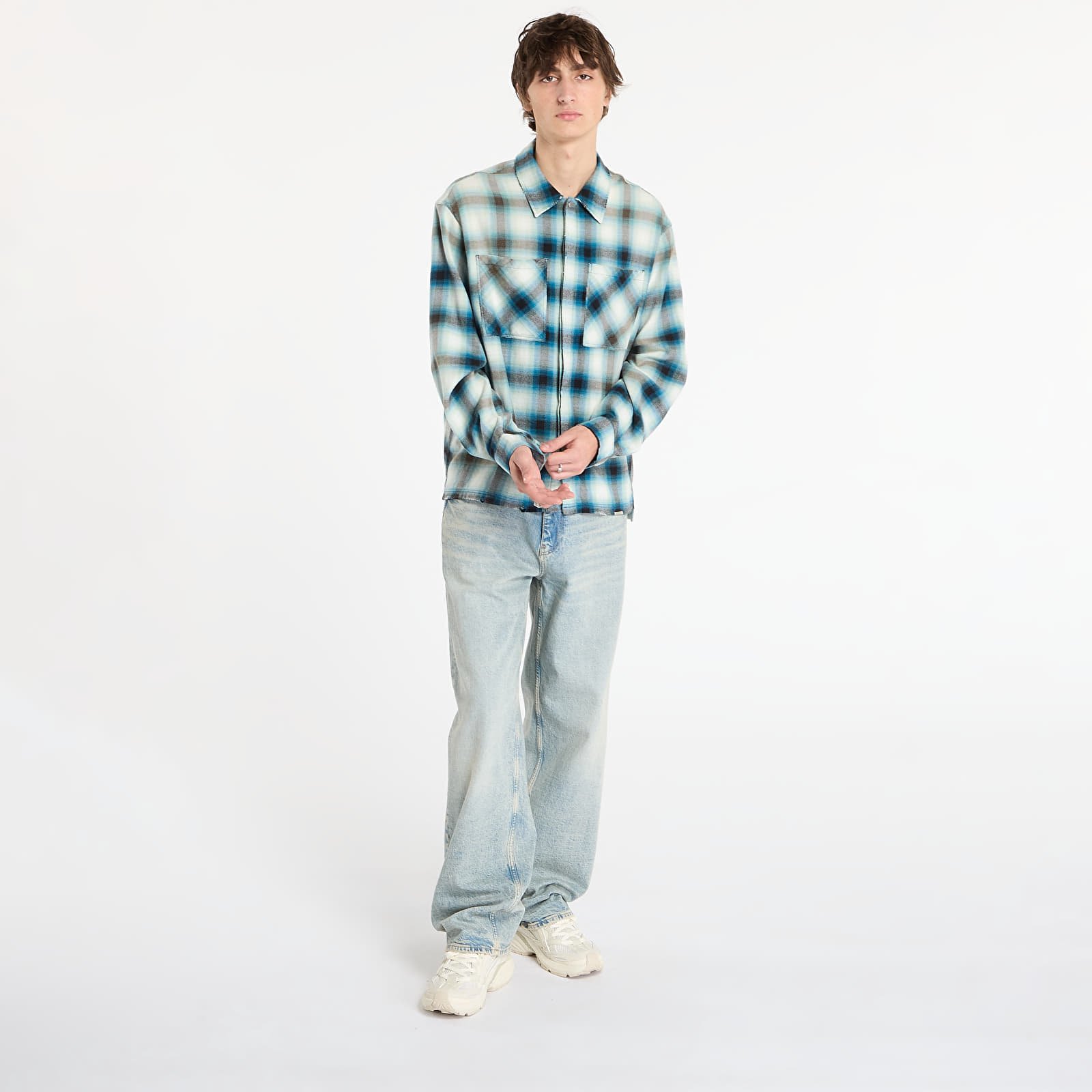 Camisas REPRESENT Sun Bleached Flannel Shirt Cloud