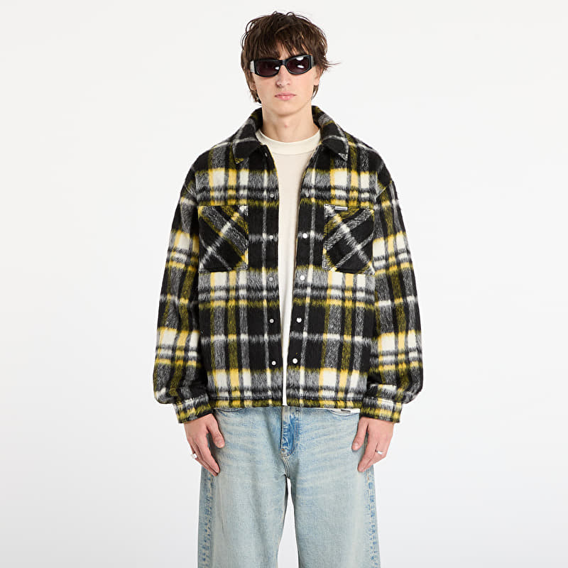 REPRESENT Textured Overshirt Jet Black
