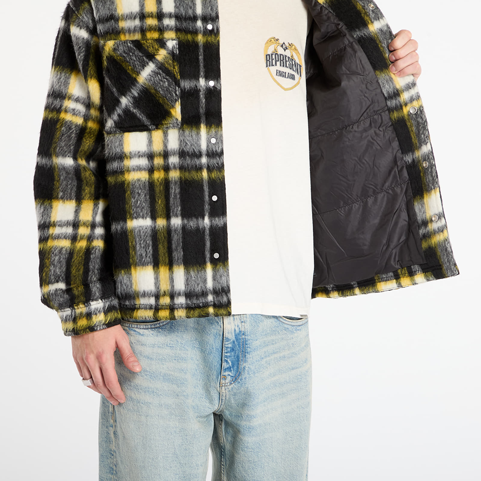 Overshirt REPRESENT Textured Overshirt Jet Black