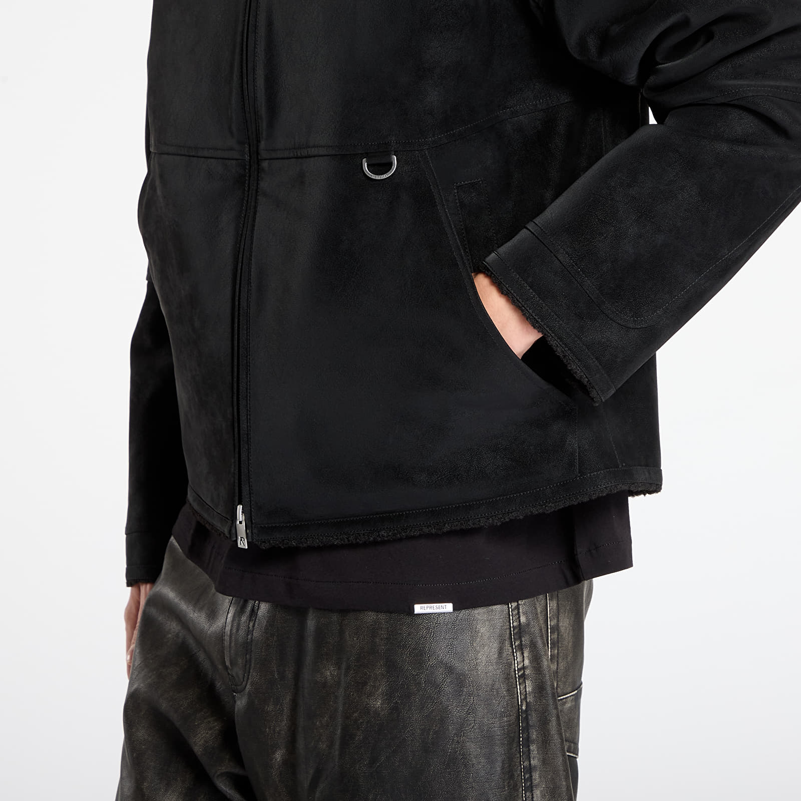 Kurtki REPRESENT Shearling Jacket Jet Black