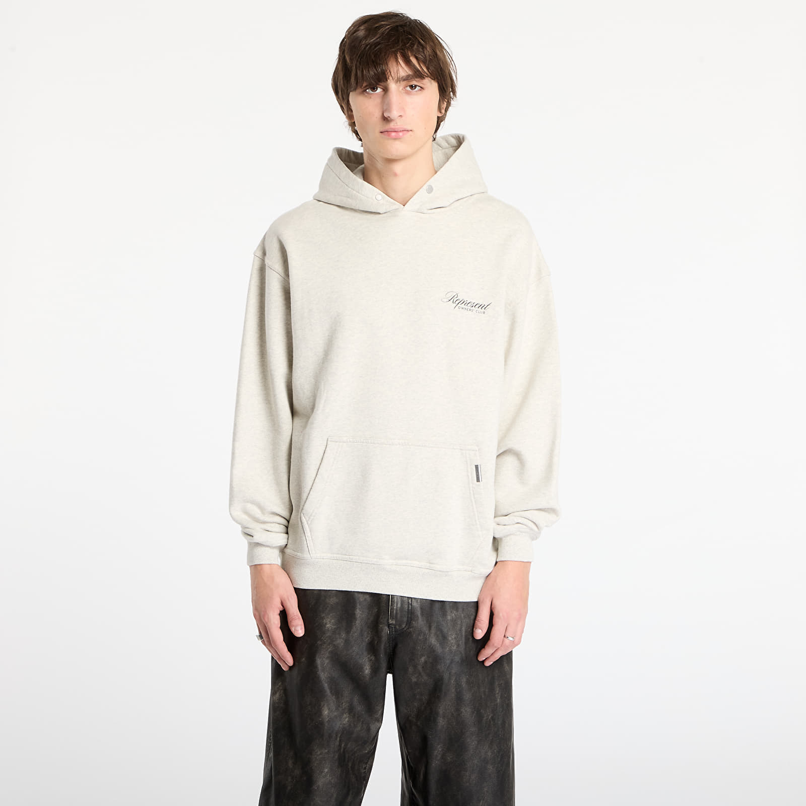 Sweatshirt REPRESENT Represent Owners Club Script Hoodie Cream Marl S