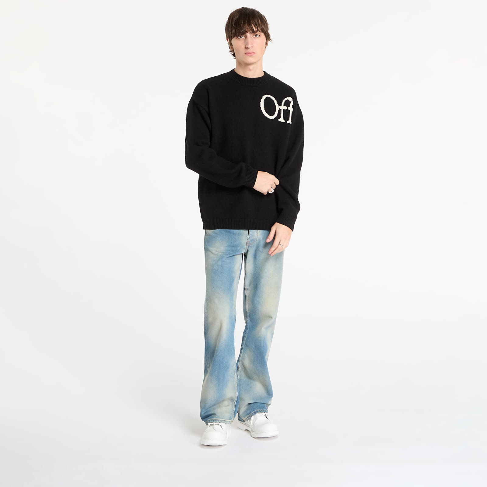 Calças Off-White Diag Raw Patch 90S Skate Jean Dirty Blue